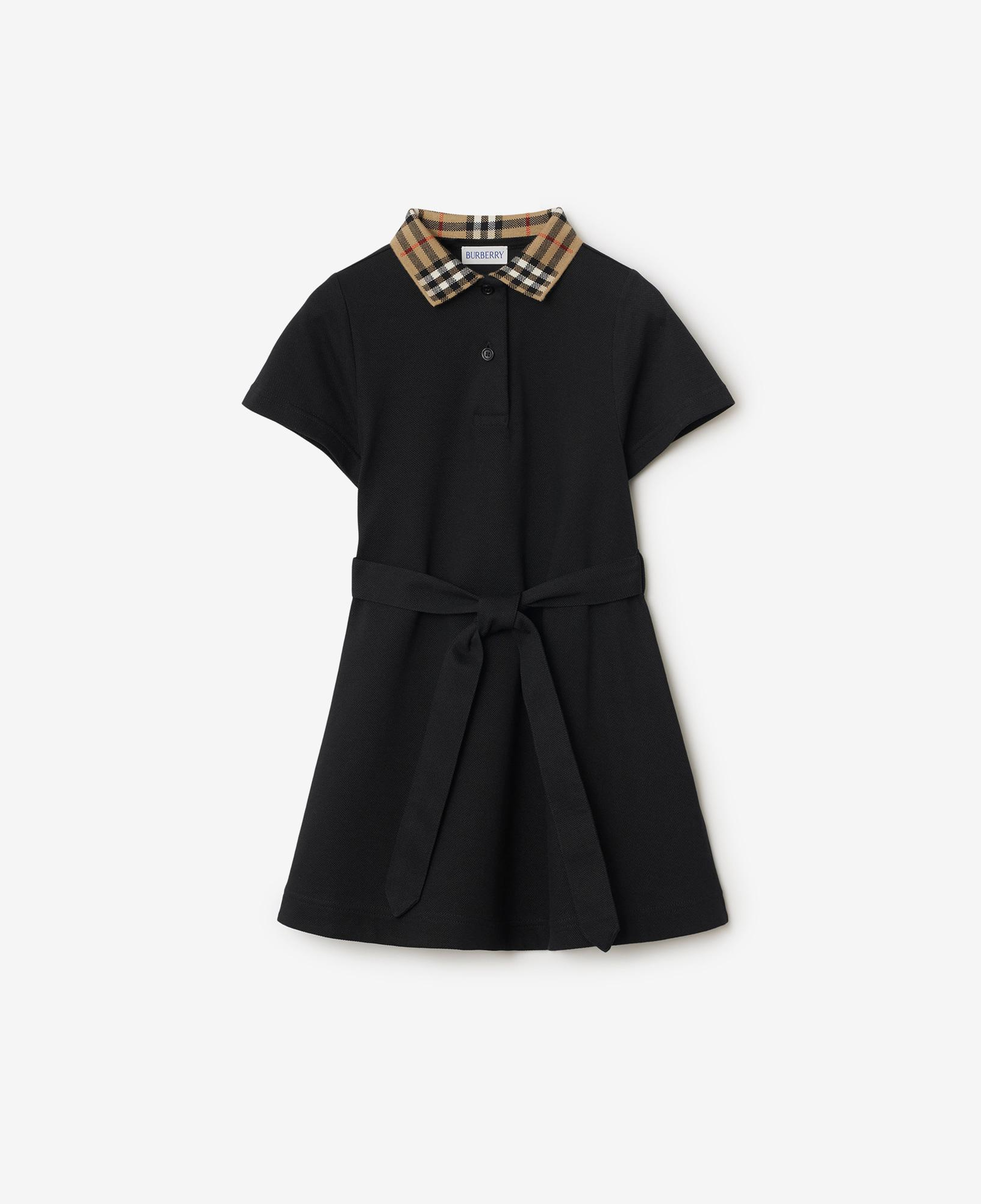 Burberry Astrid Collar Cotton Çocuk Siyah Elbise