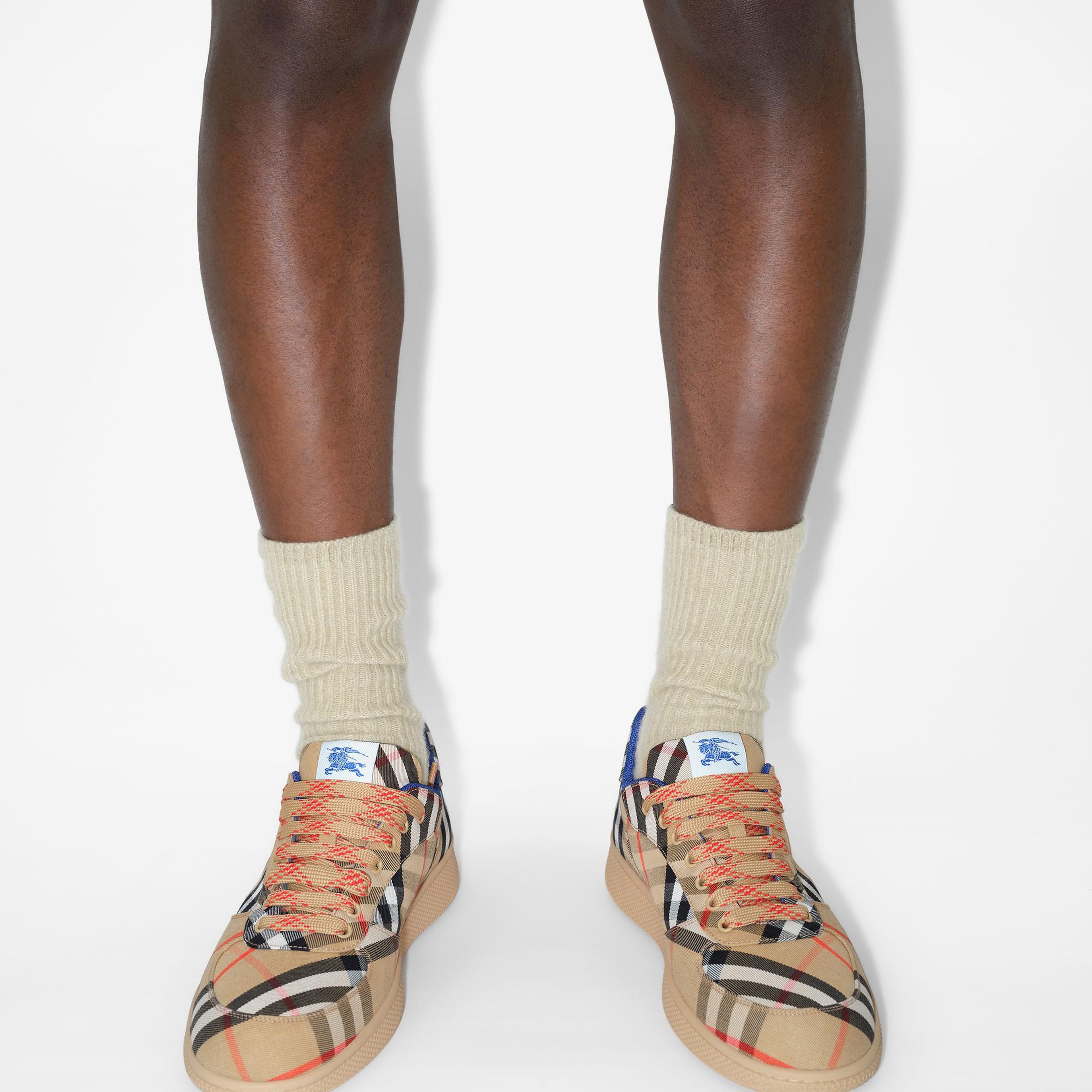 Burberry Check Terrace Erkek Bej Sneaker