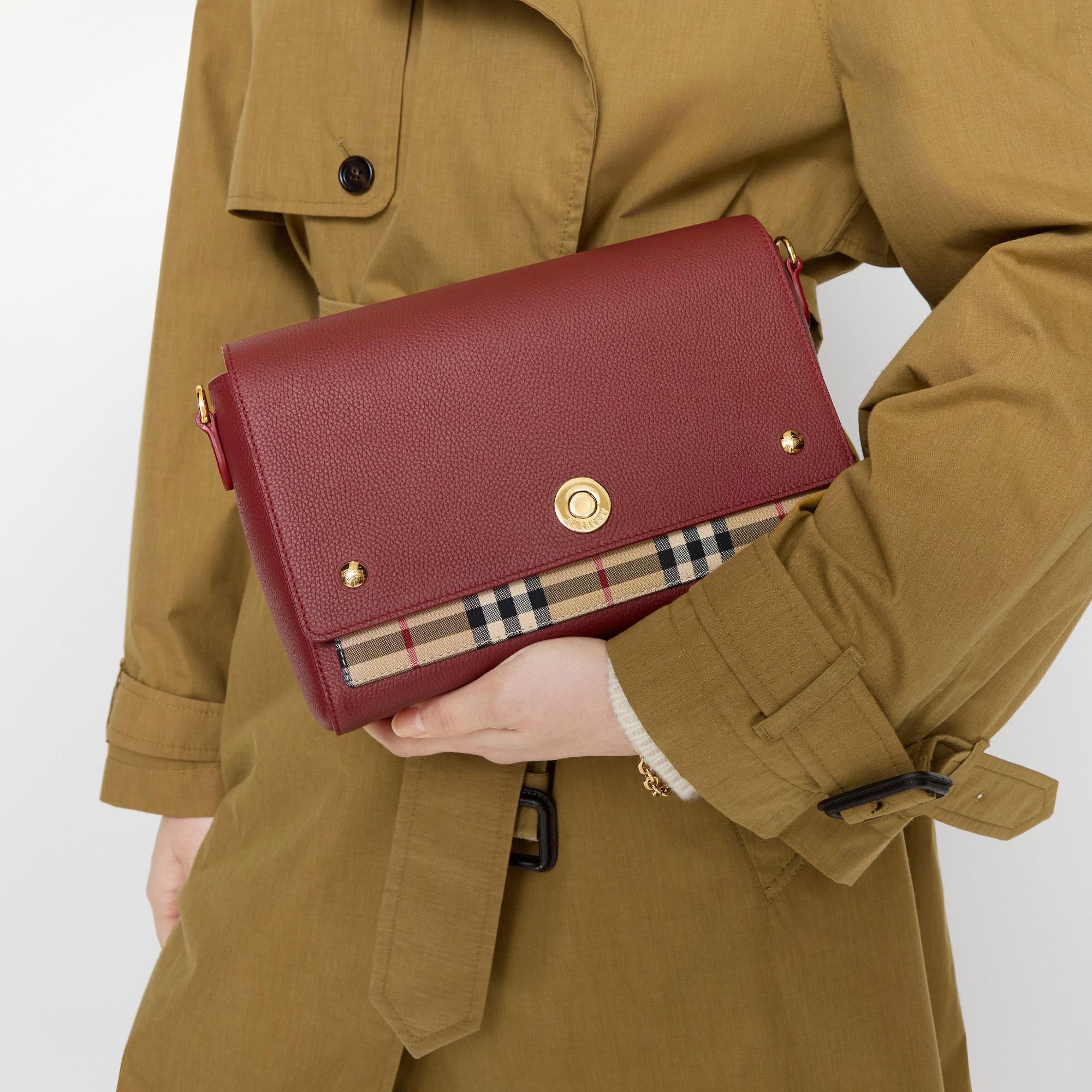 Burberry Note Kadın Bordo Omuz Çantası