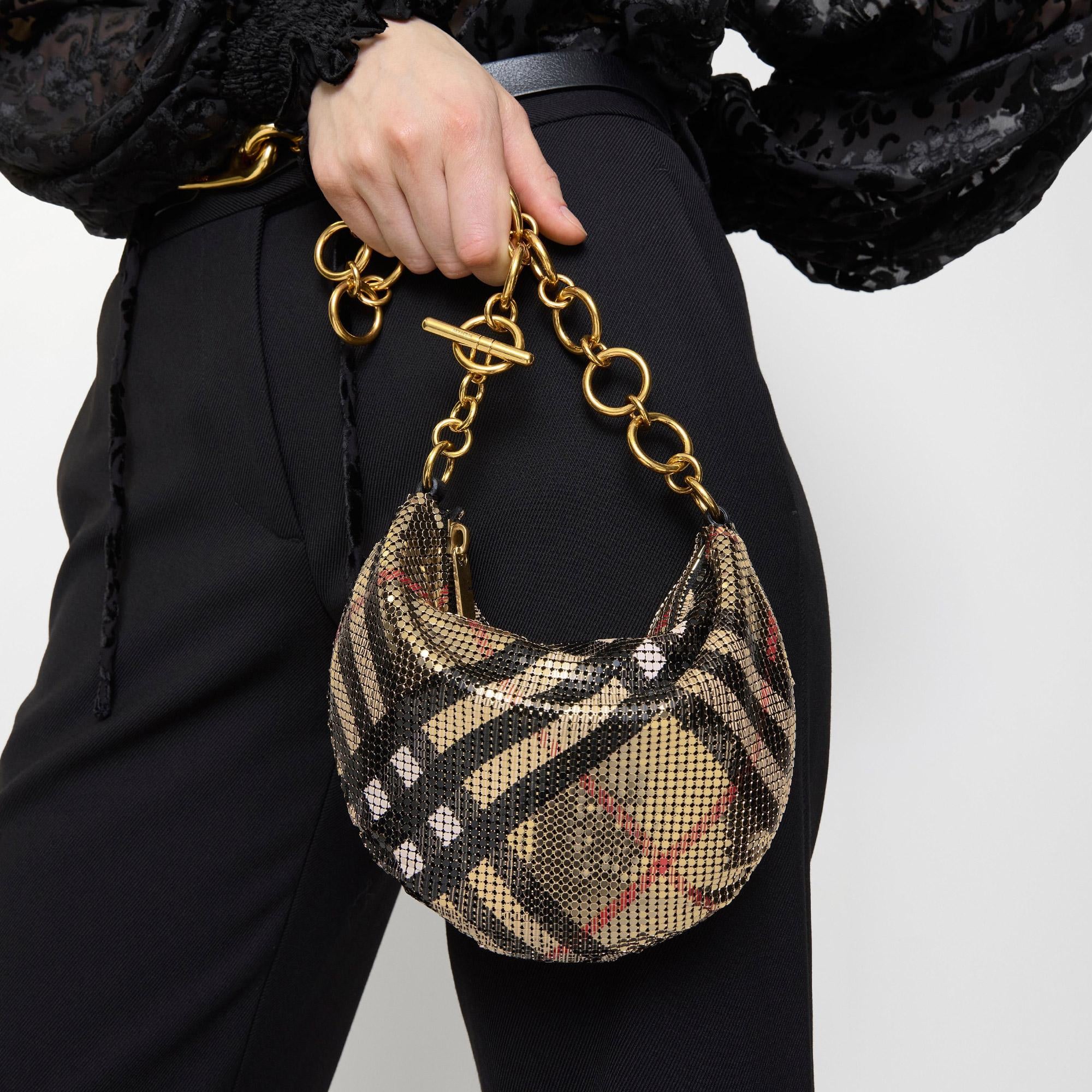 Burberry Chaınmaıl Kadın Bej Omuz Çantası