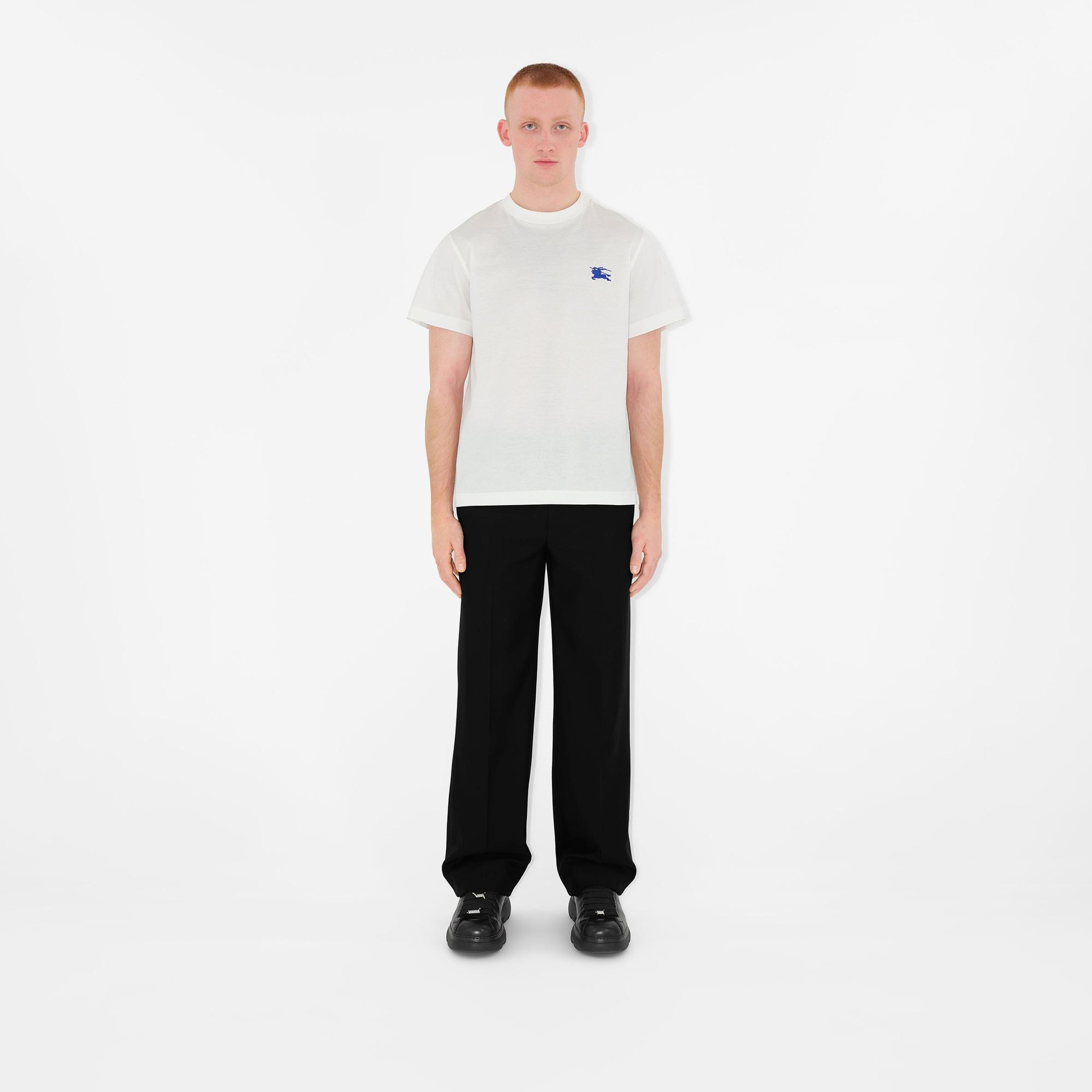 Burberry Pamuklu Erkek Beyaz T-Shirt