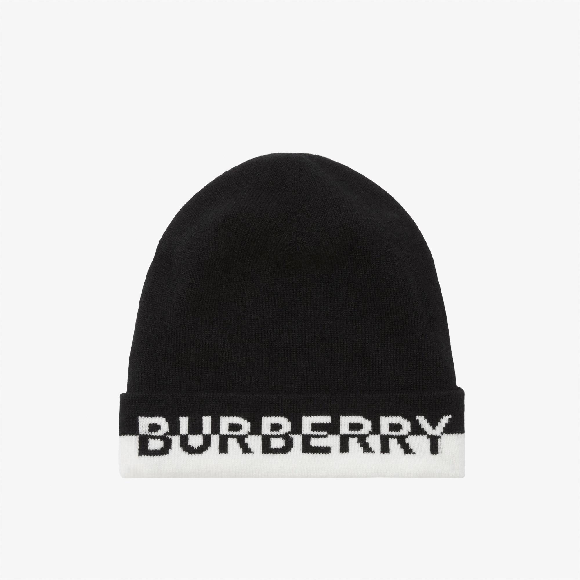 Burberry Core Logo Intarsia Cashmere Kadın Siyah Bere
