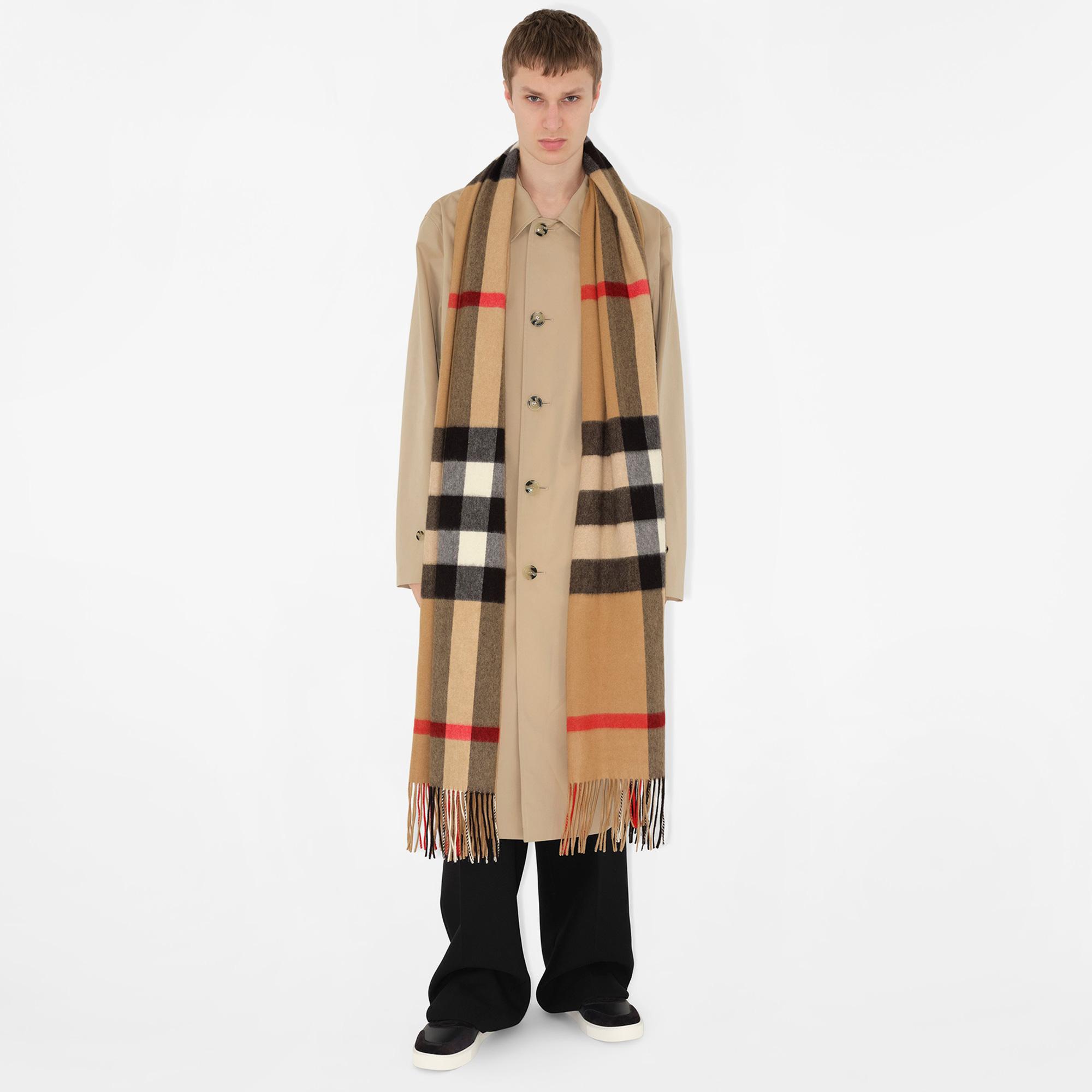 Burberry Ovs Hmga Cashmere Kadın Bej Atkı