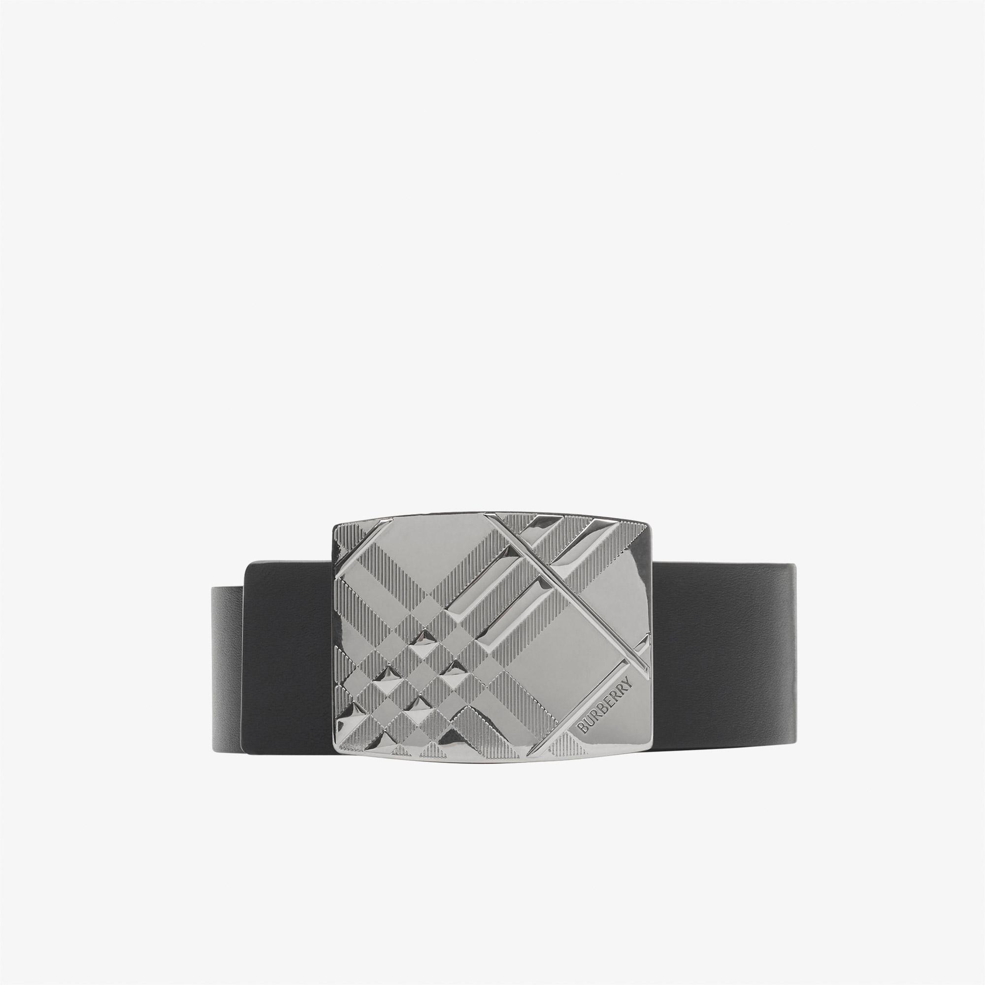 Burberry Check Engraved 35Mm Erkek Bej Kemer