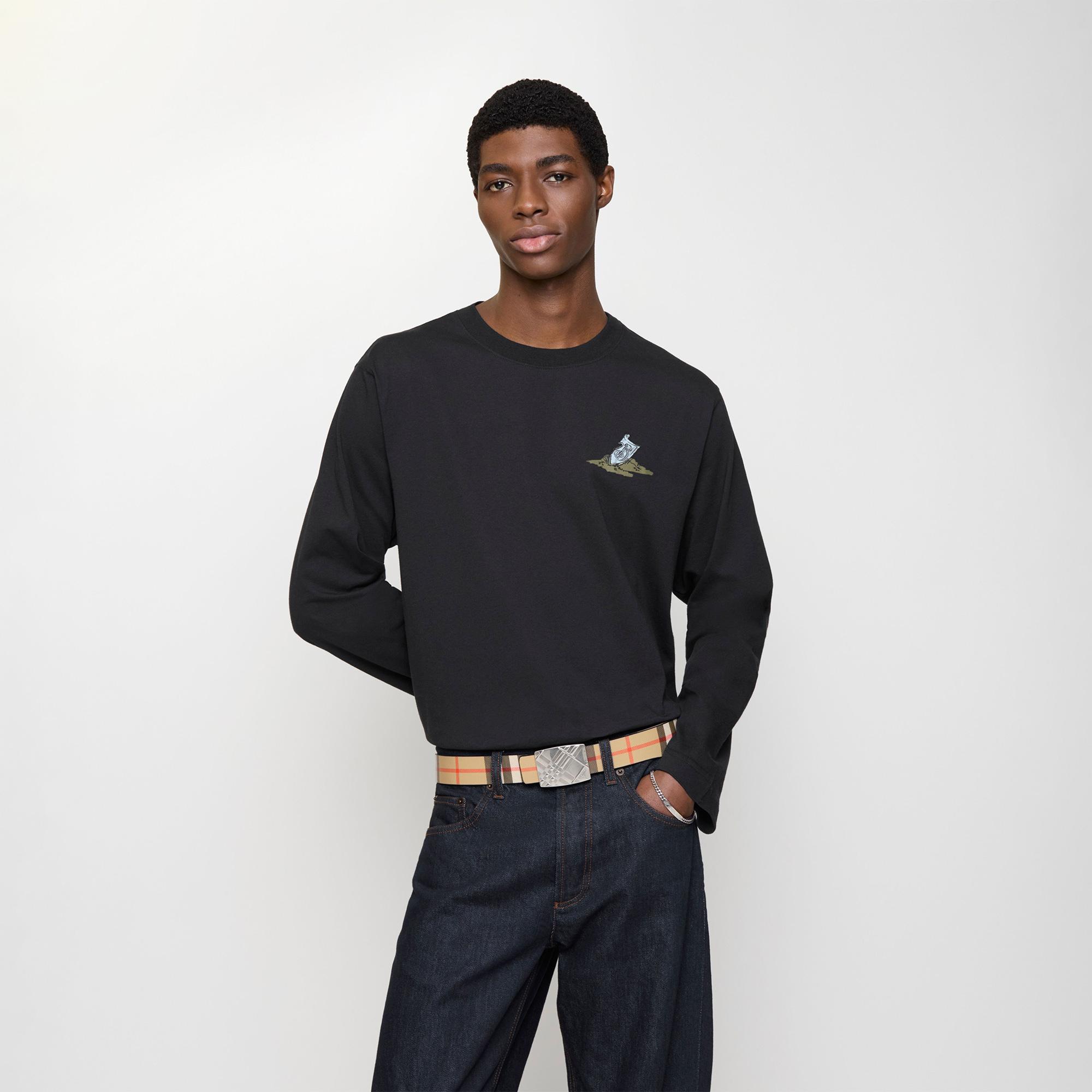 Burberry Check Engraved 35Mm Erkek Bej Kemer