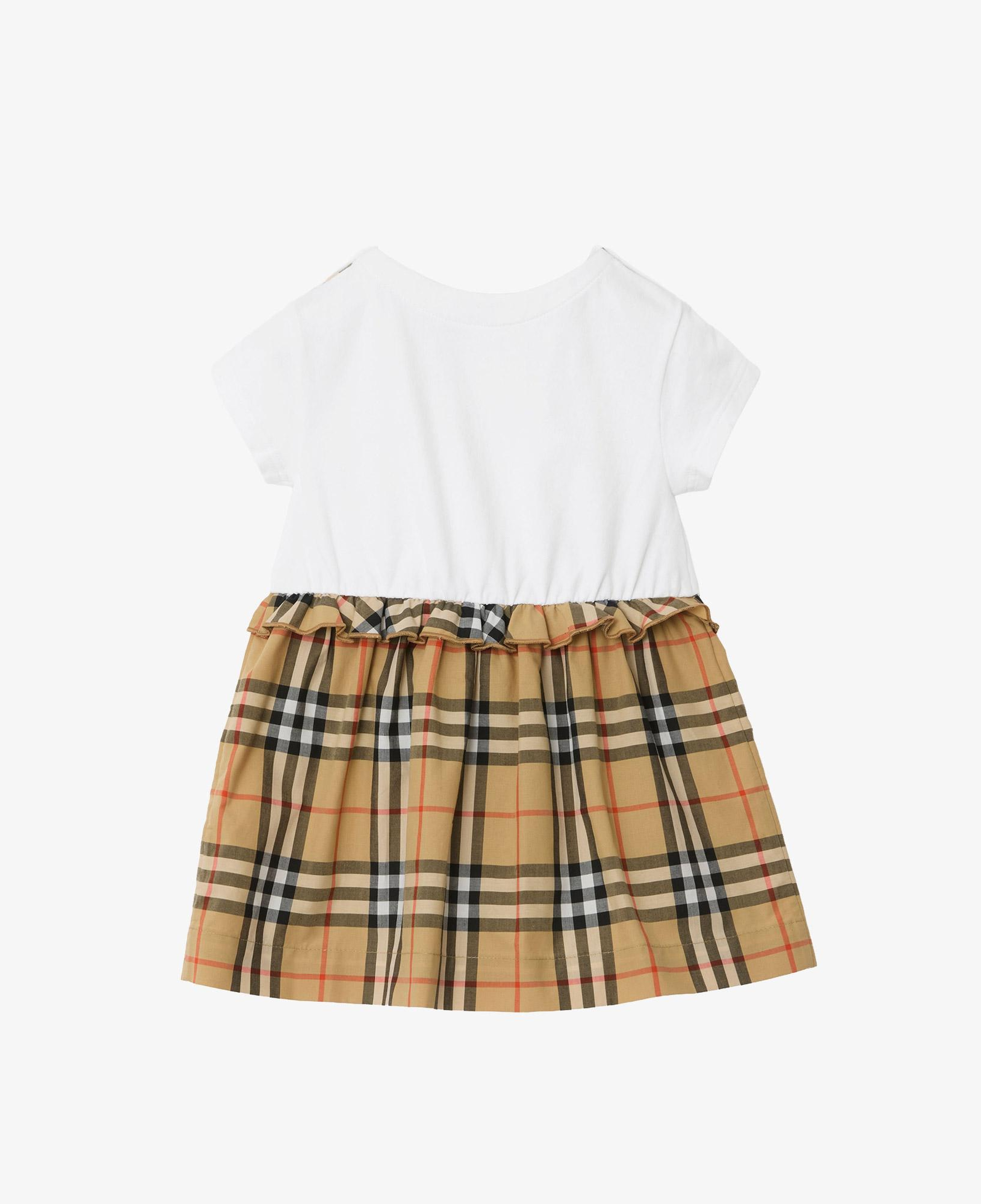 Burberry Rhonda Frıll Çocuk Beyaz Elbise