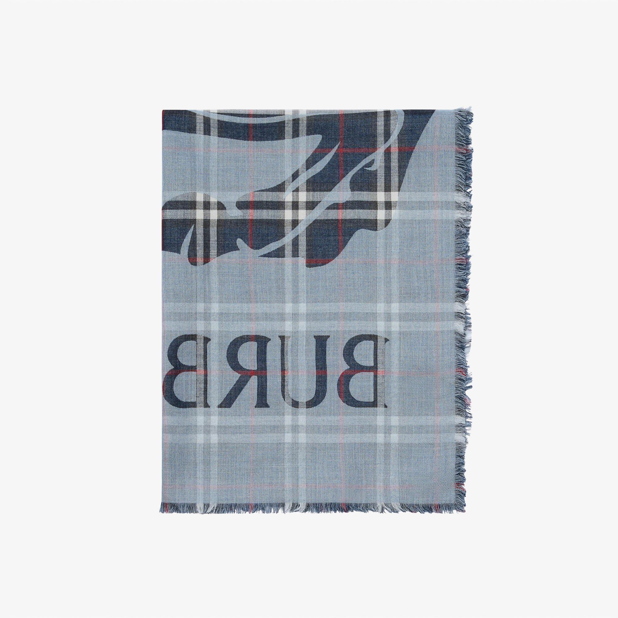 Burberry 200X70 Ekd Check Kadın Lacivert Atkı