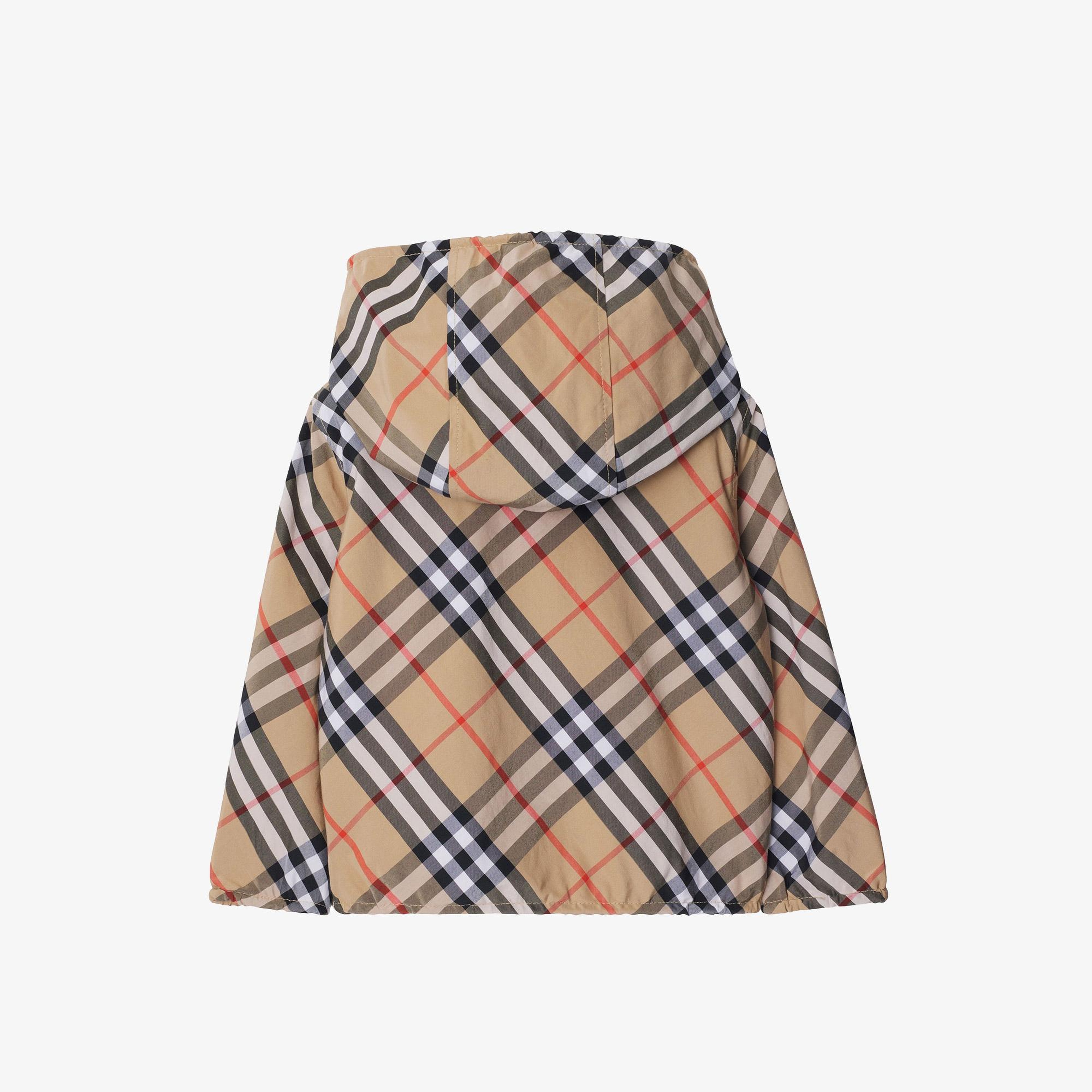 Burberry Reversible Check Pamuk Karışımlı Çocuk Bej Ceket