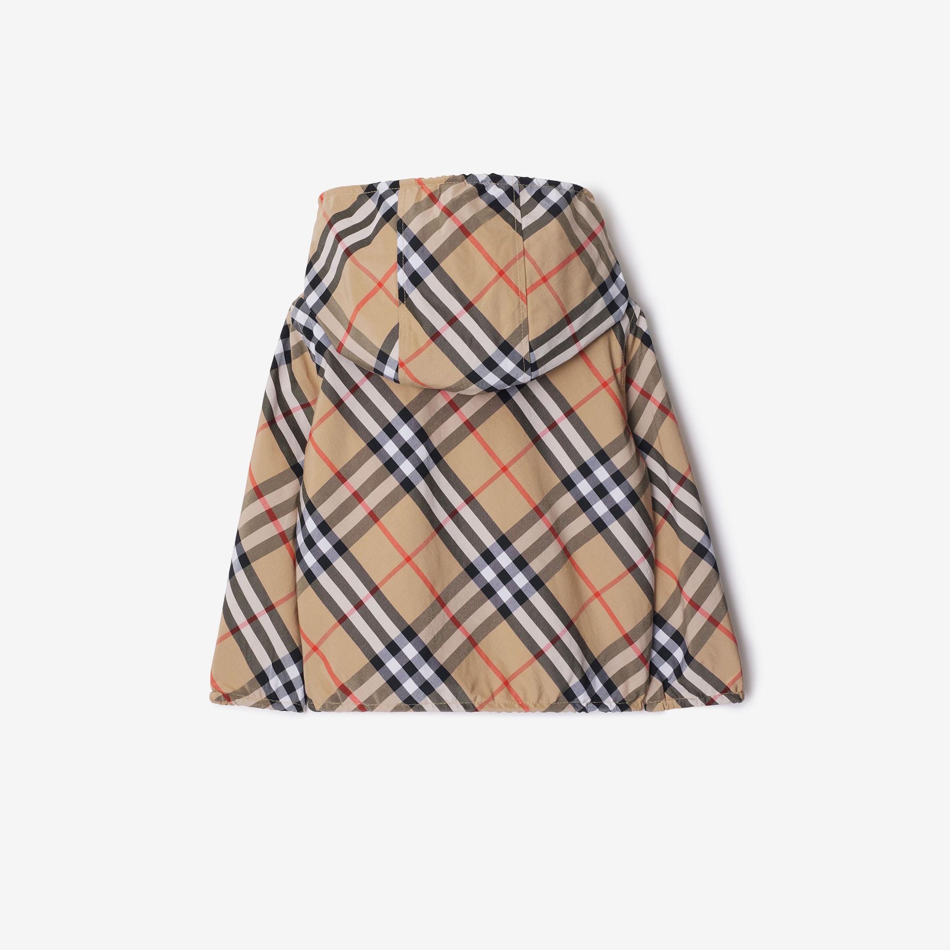 Burberry Reversible Check Pamuk Karışımlı Çocuk Bej Ceket