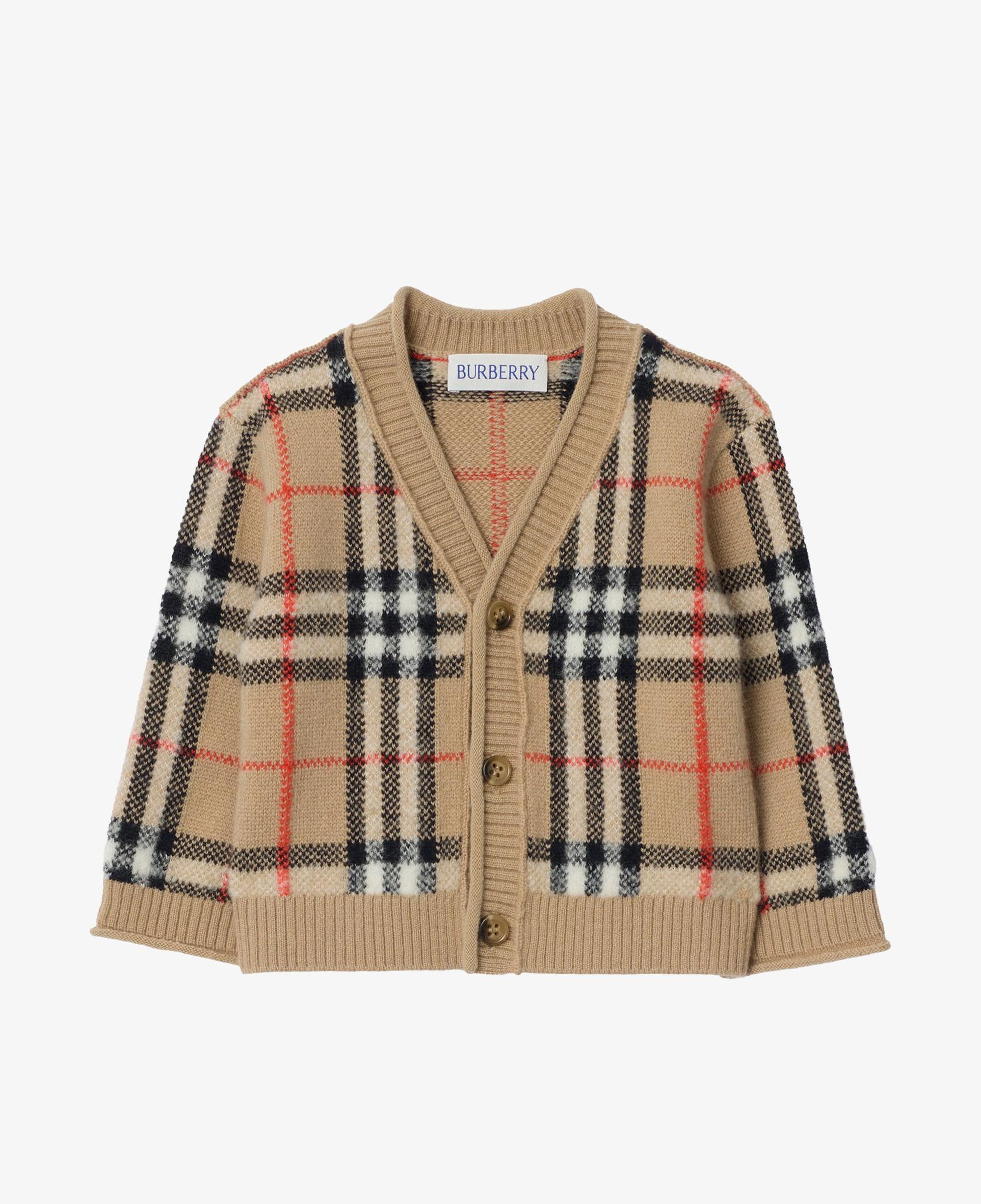 Burberry Jenton Check Cardı Çocuk Bej Hırka