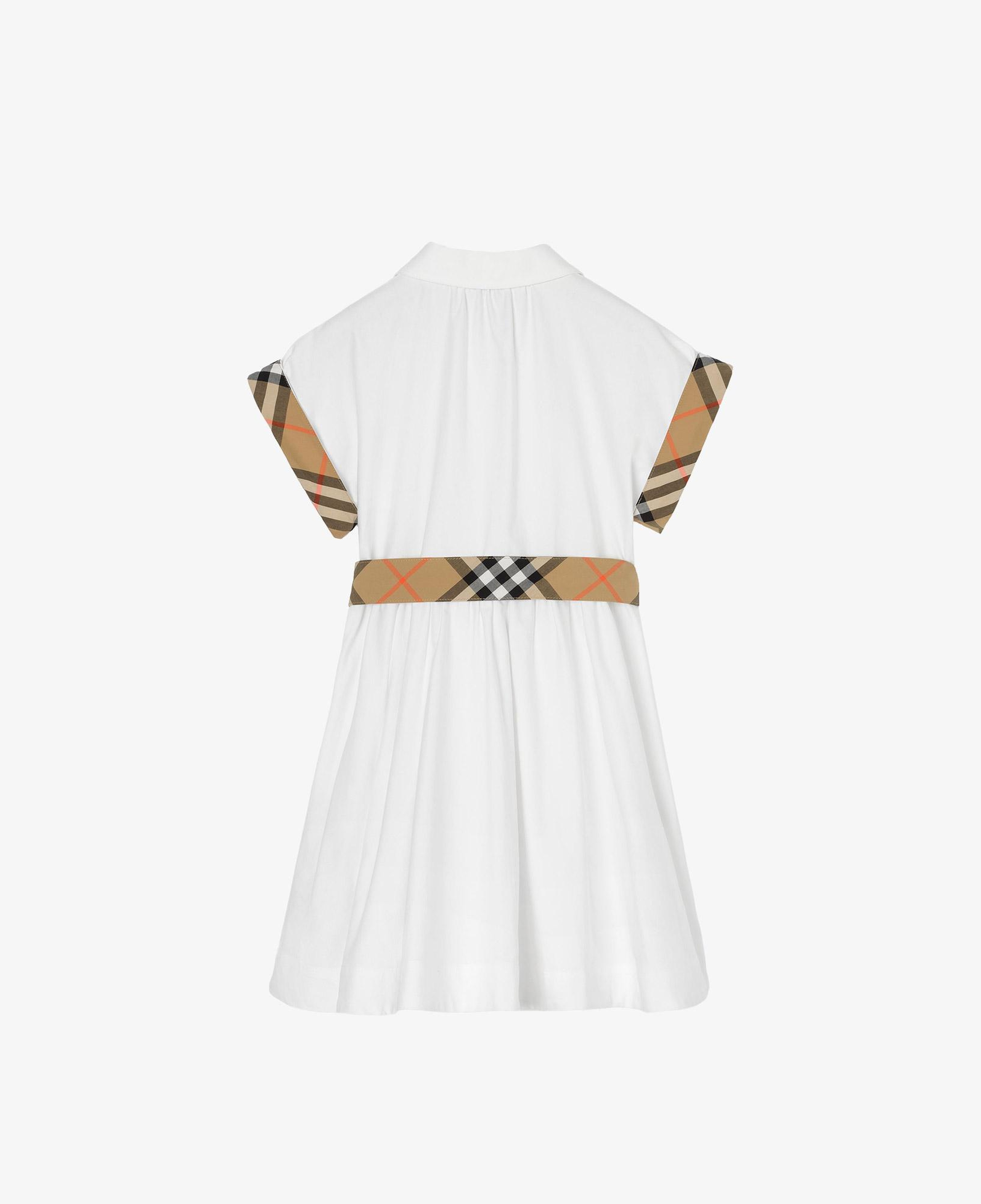 Burberry Juılıet Check Çocuk Beyaz Elbise