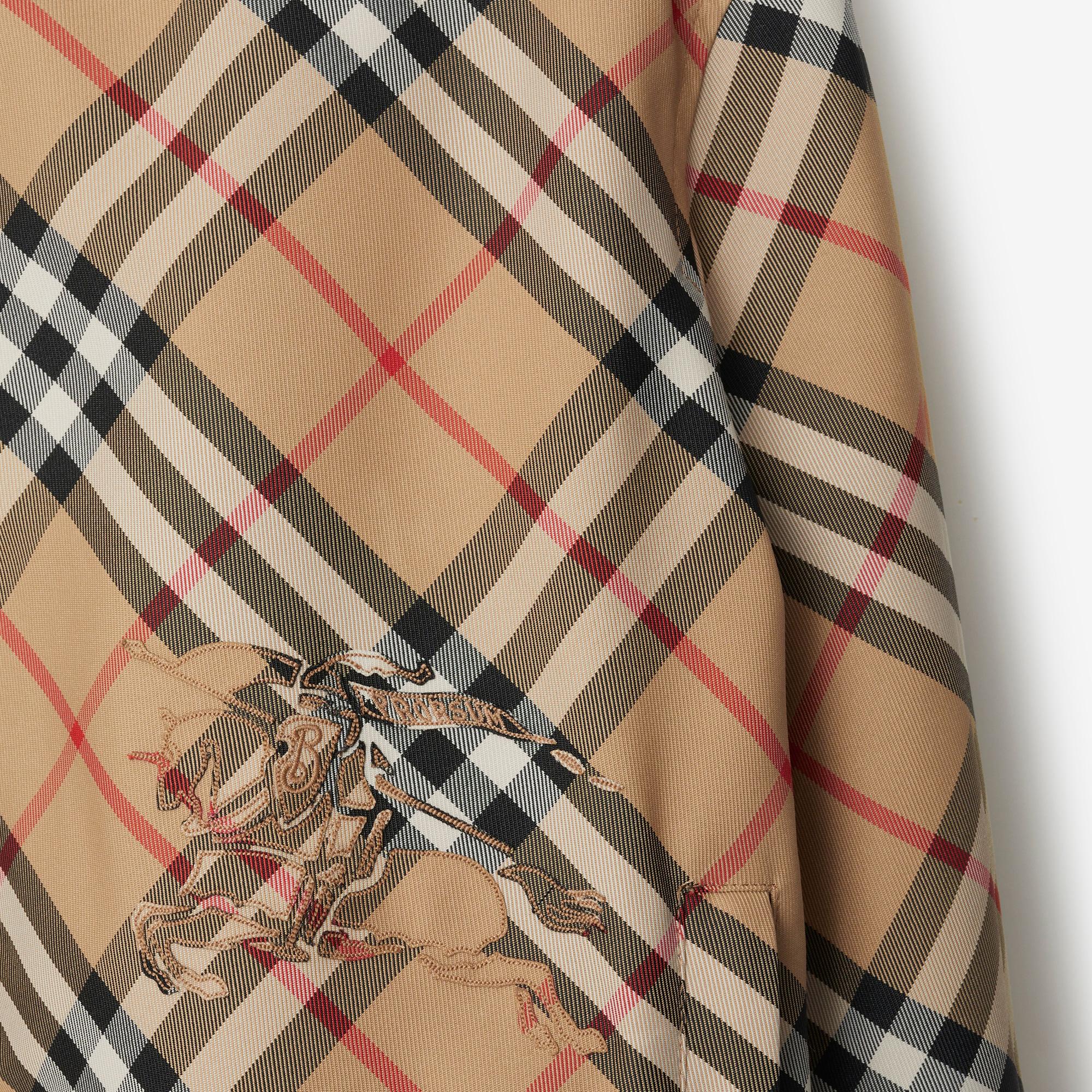 Burberry Cropped Reversible Check Kadın Bej Ceket