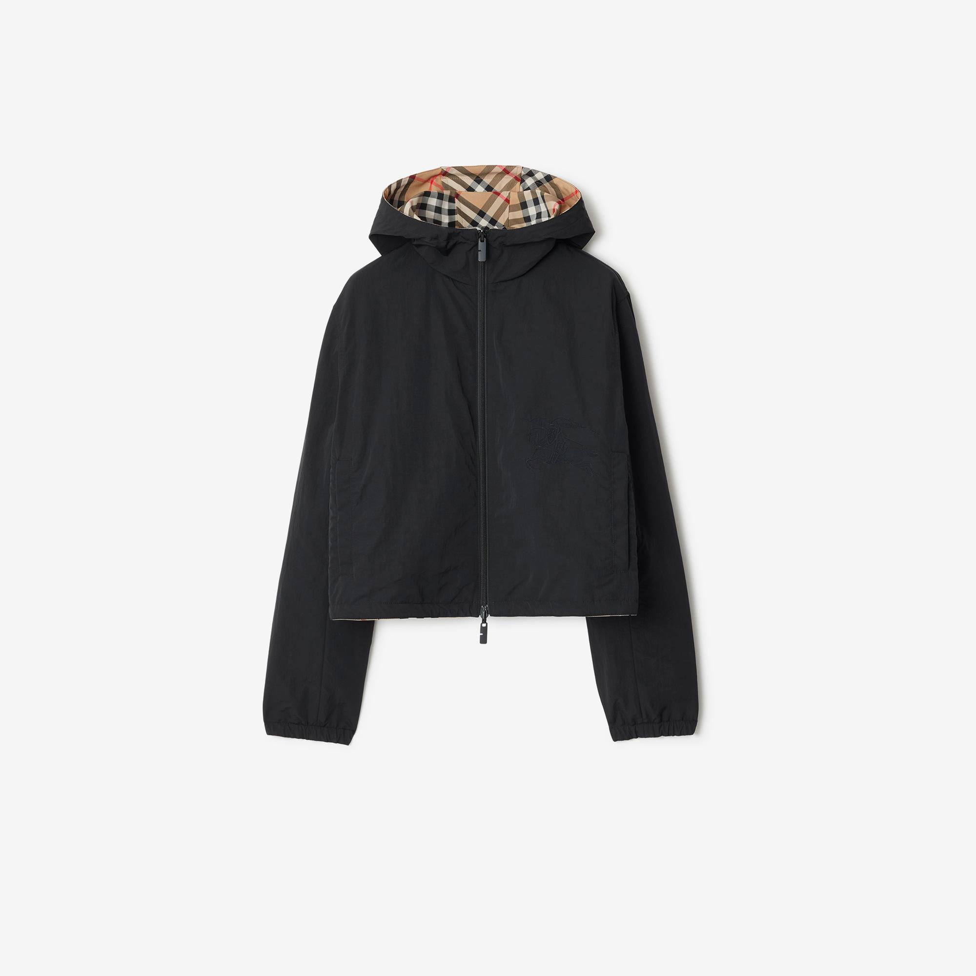 Burberry Cropped Reversible Check Kadın Bej Ceket