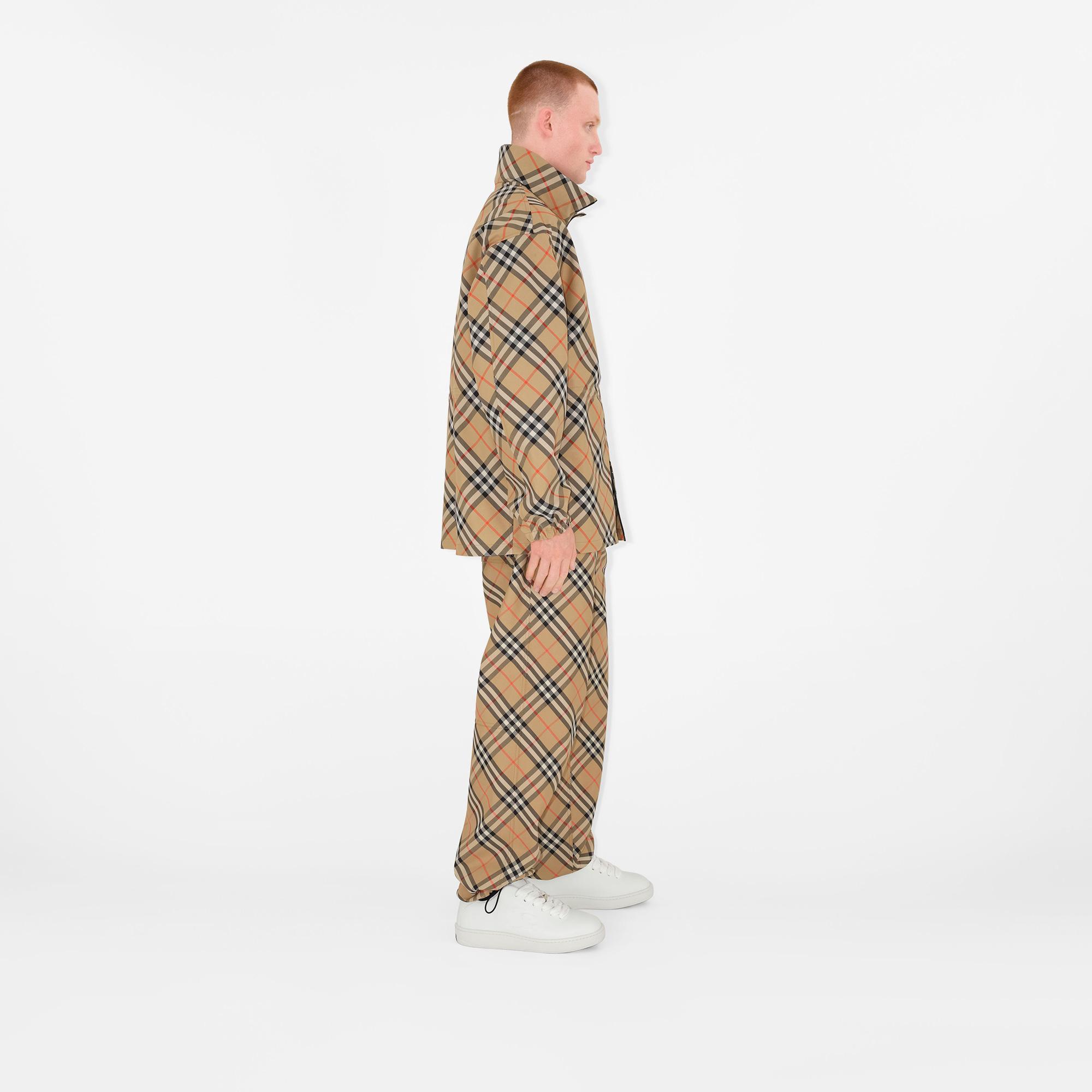 Burberry Check Twill Erkek Bej Ceket