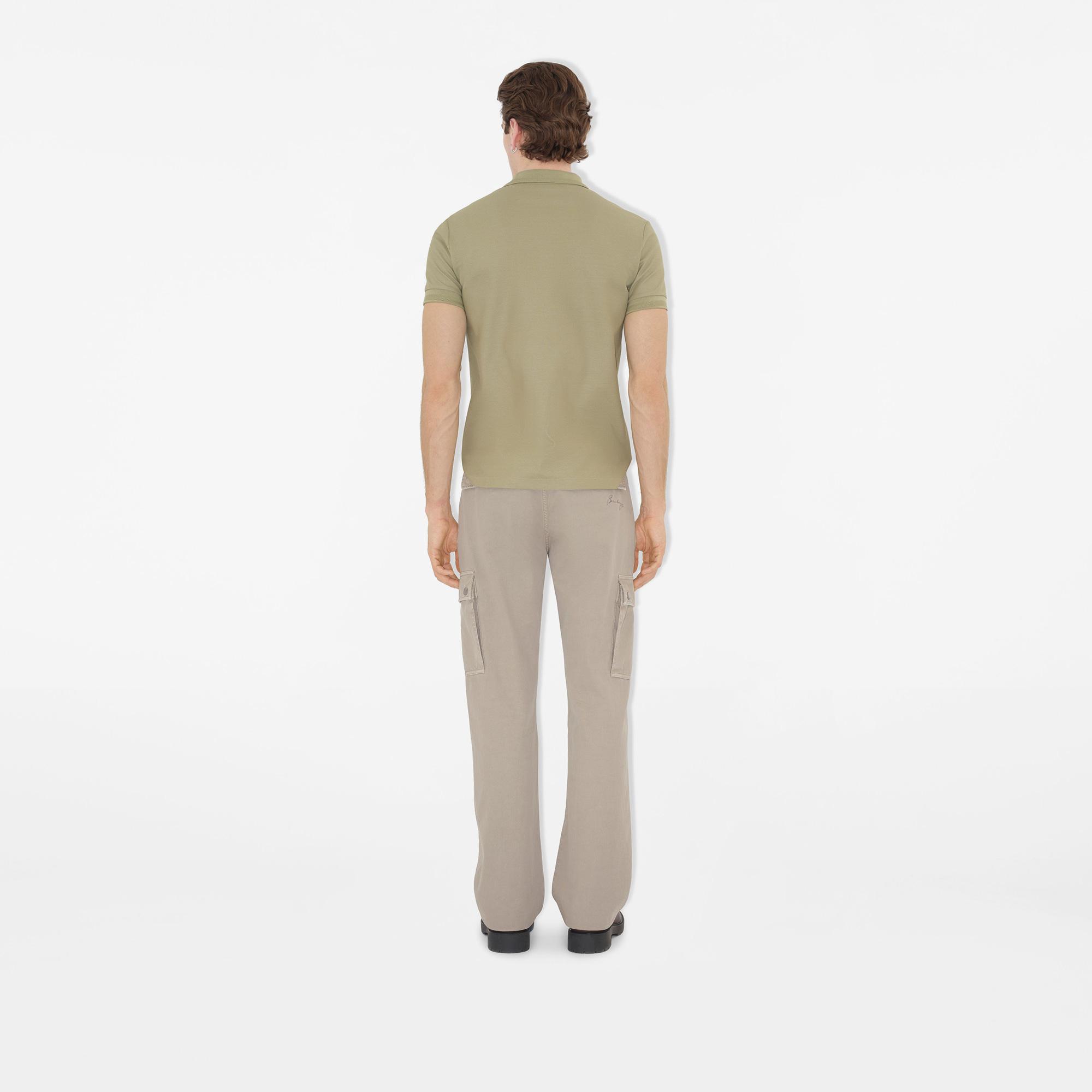 Burberry Eddie Cotton Erkek Haki Polo
