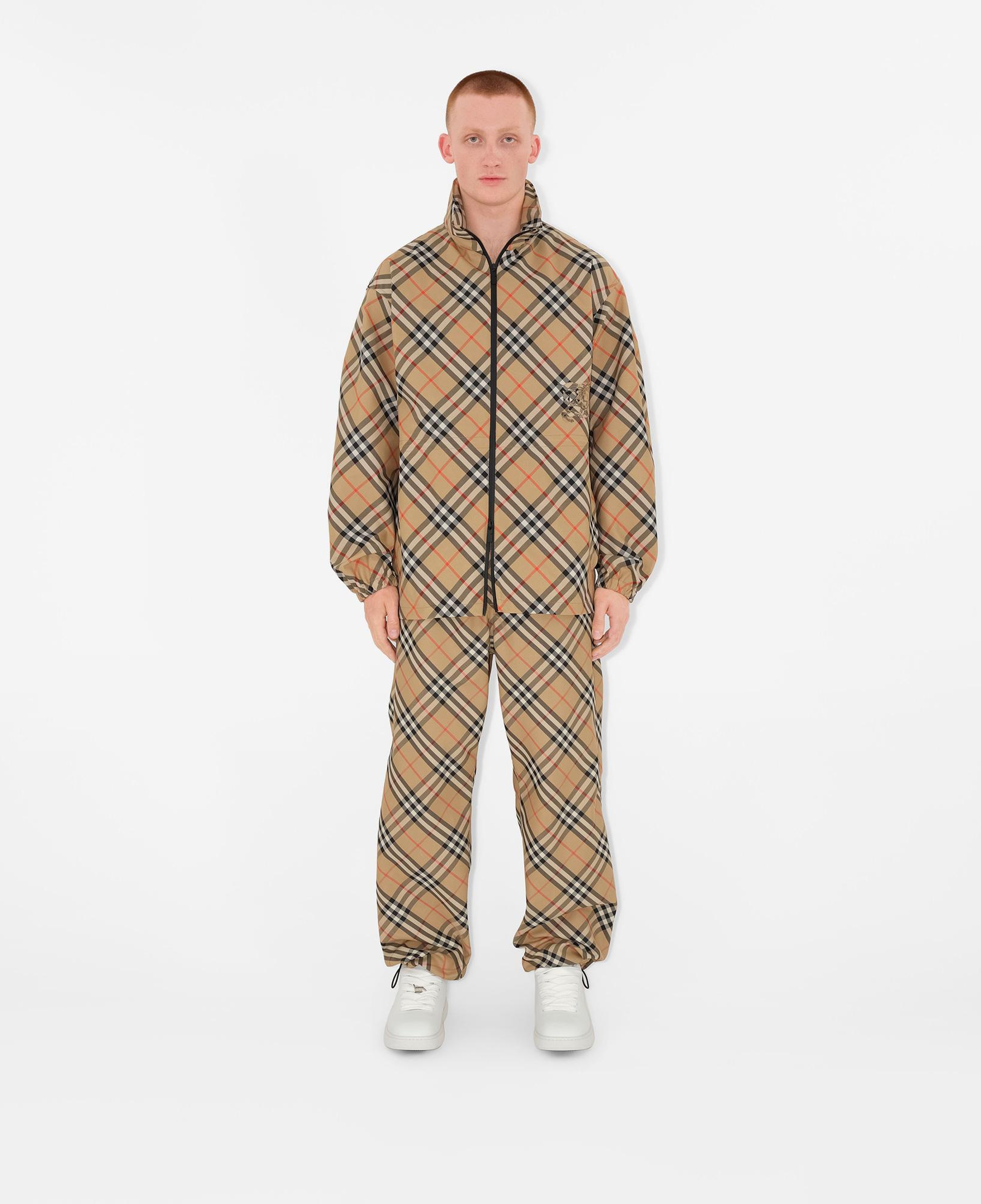 Burberry Check Twill Erkek Bej Ceket