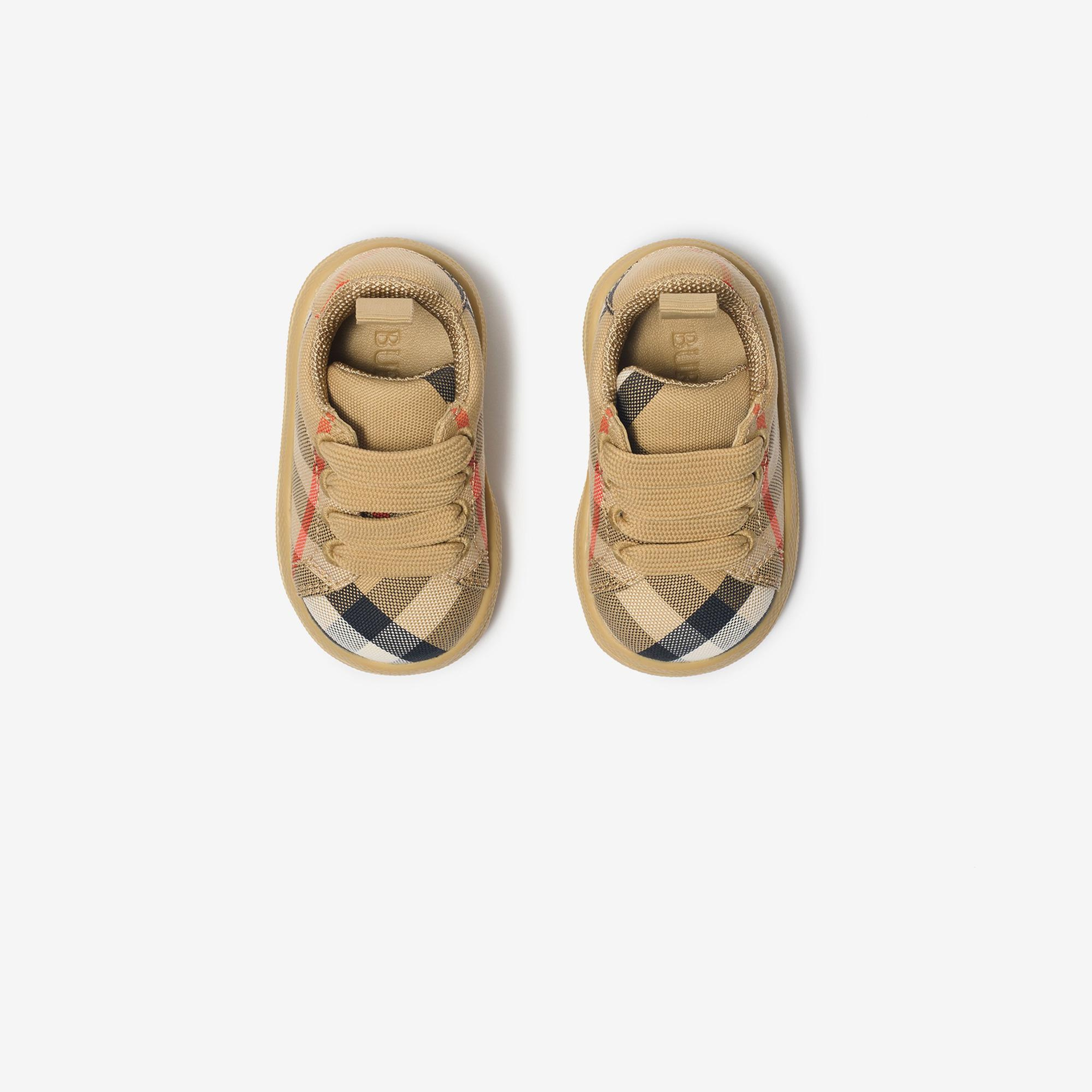 Burberry Cambridge Check Çocuk Bej Sneaker