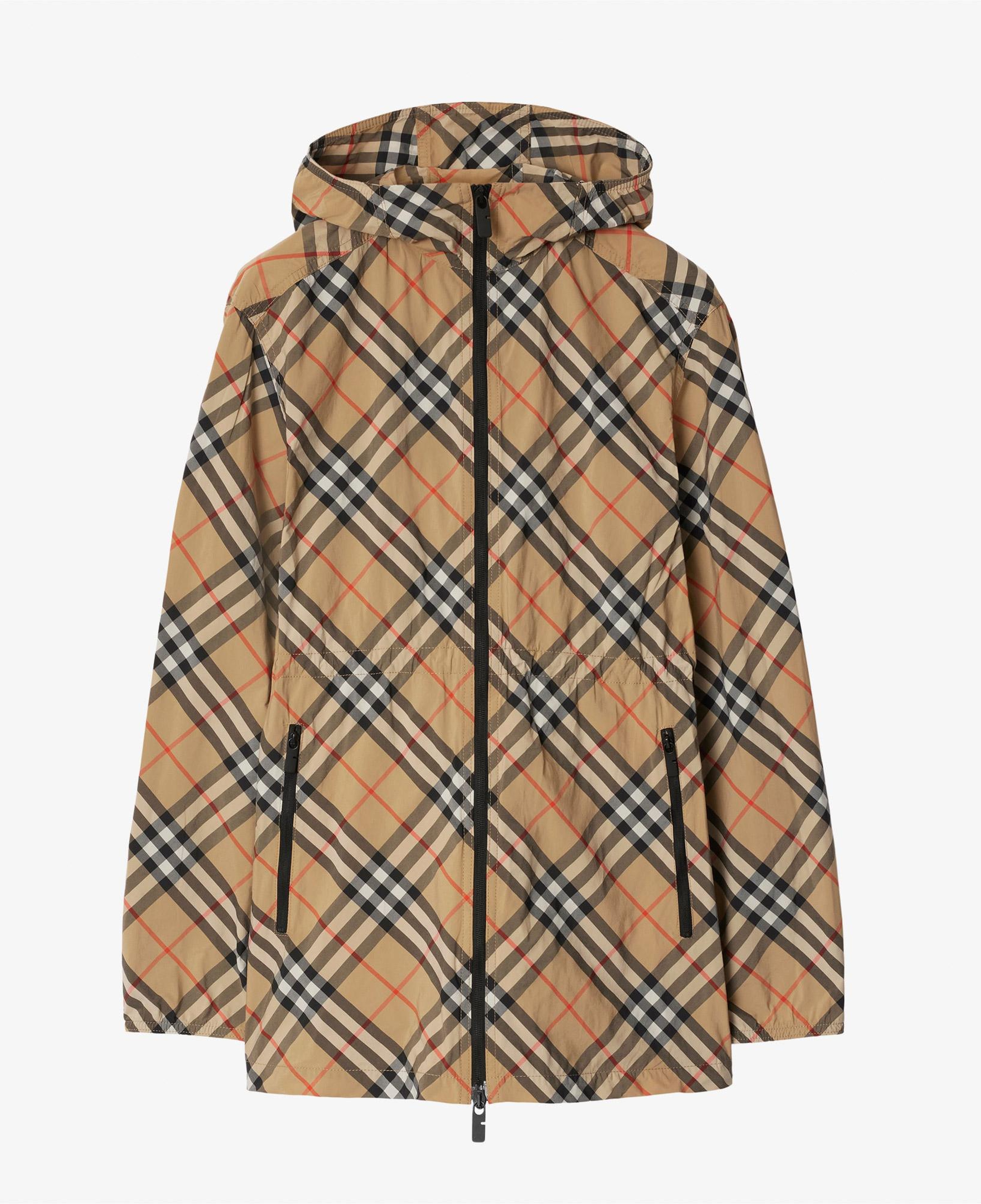 Burberry Check Nylon Kadın Bej Ceket
