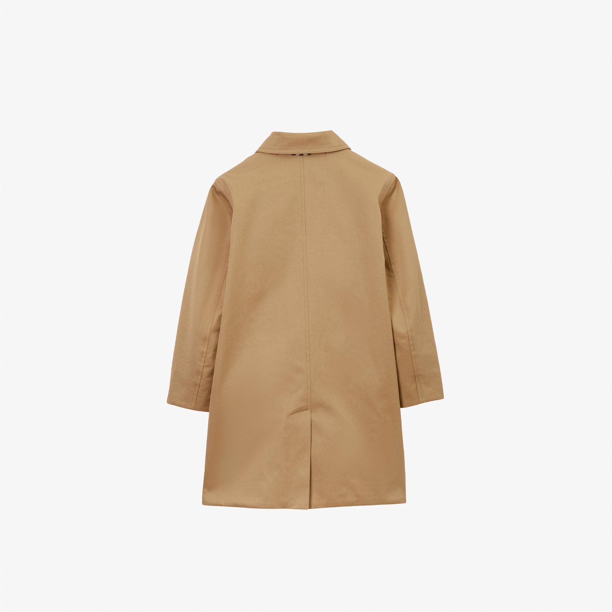 Burberry Reversible Check Gabardine Car Çocuk Bej Trençkot