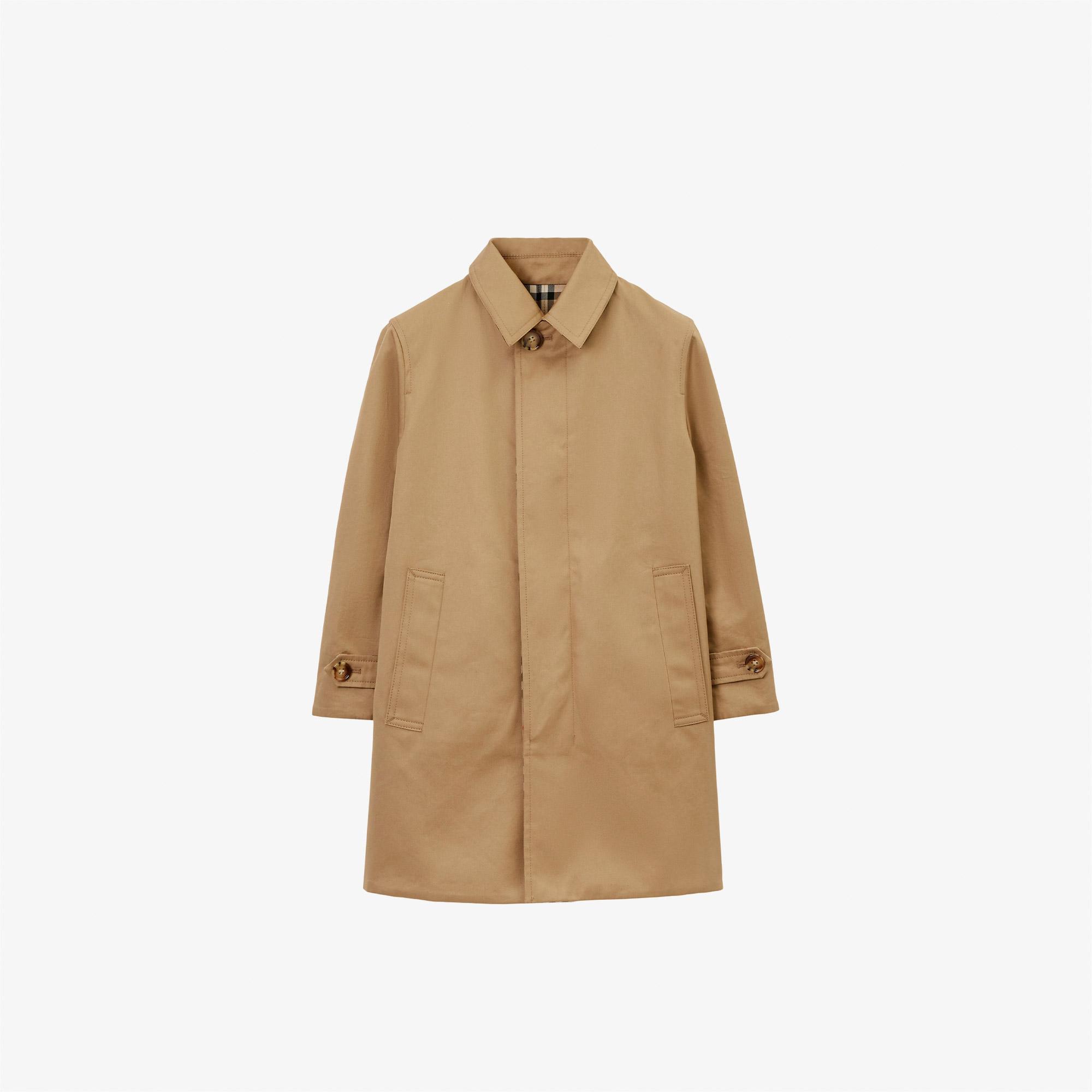 Burberry Reversible Check Gabardine Car Çocuk Bej Trençkot