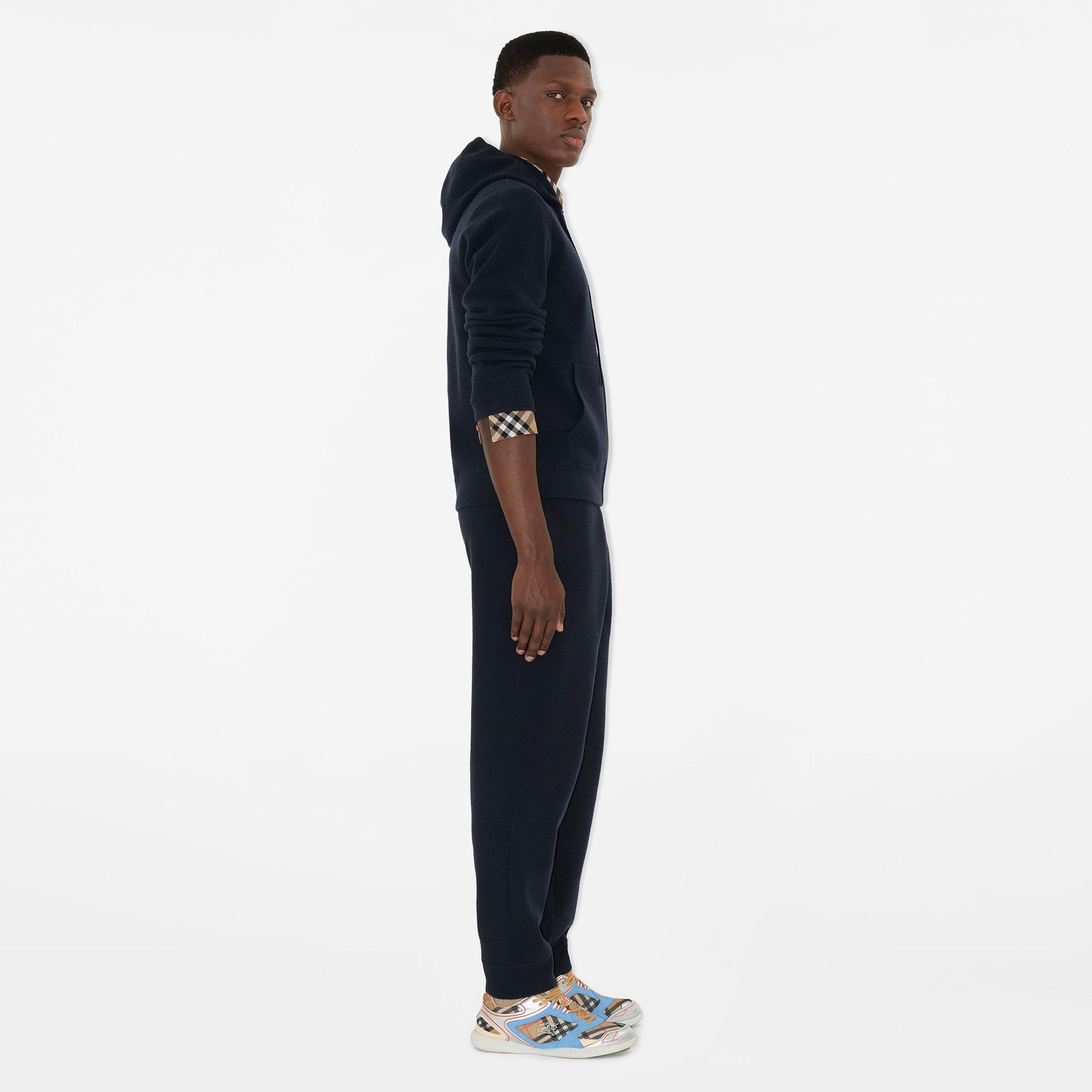 Burberry Cashmere Blend Zip Erkek Lacivert Hoodie