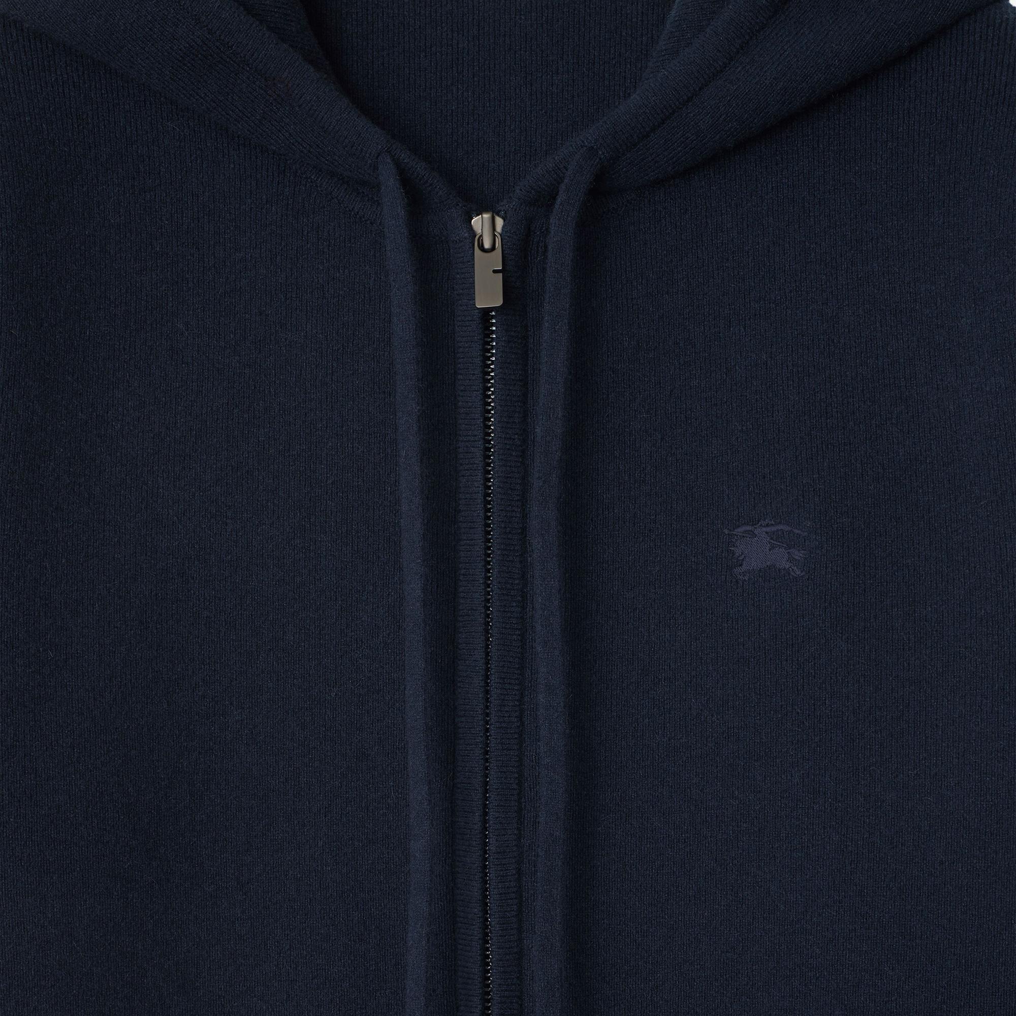 Burberry Cashmere Blend Zip Erkek Lacivert Hoodie