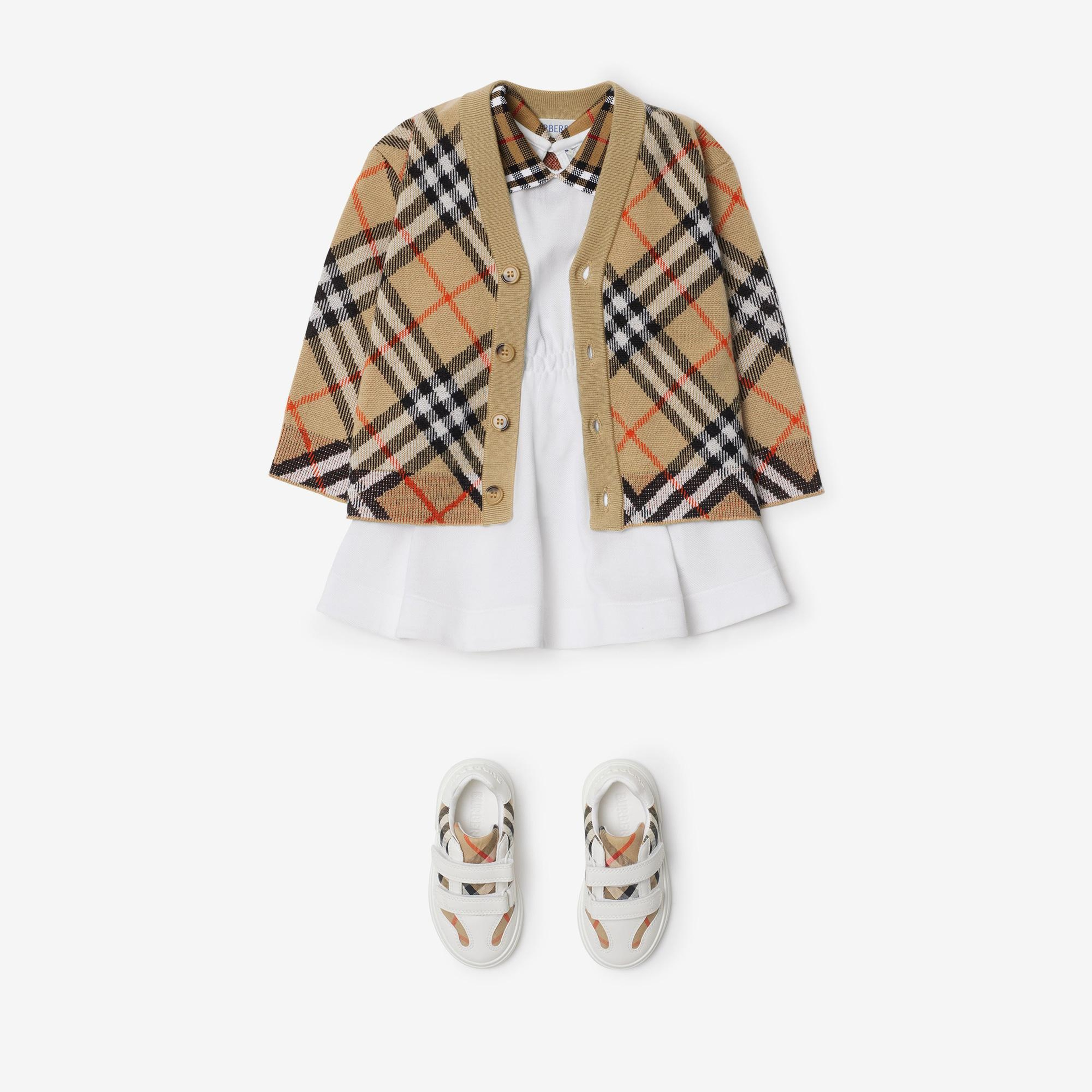 Burberry Graham Wool Cardigan Çocuk Bej Hırka