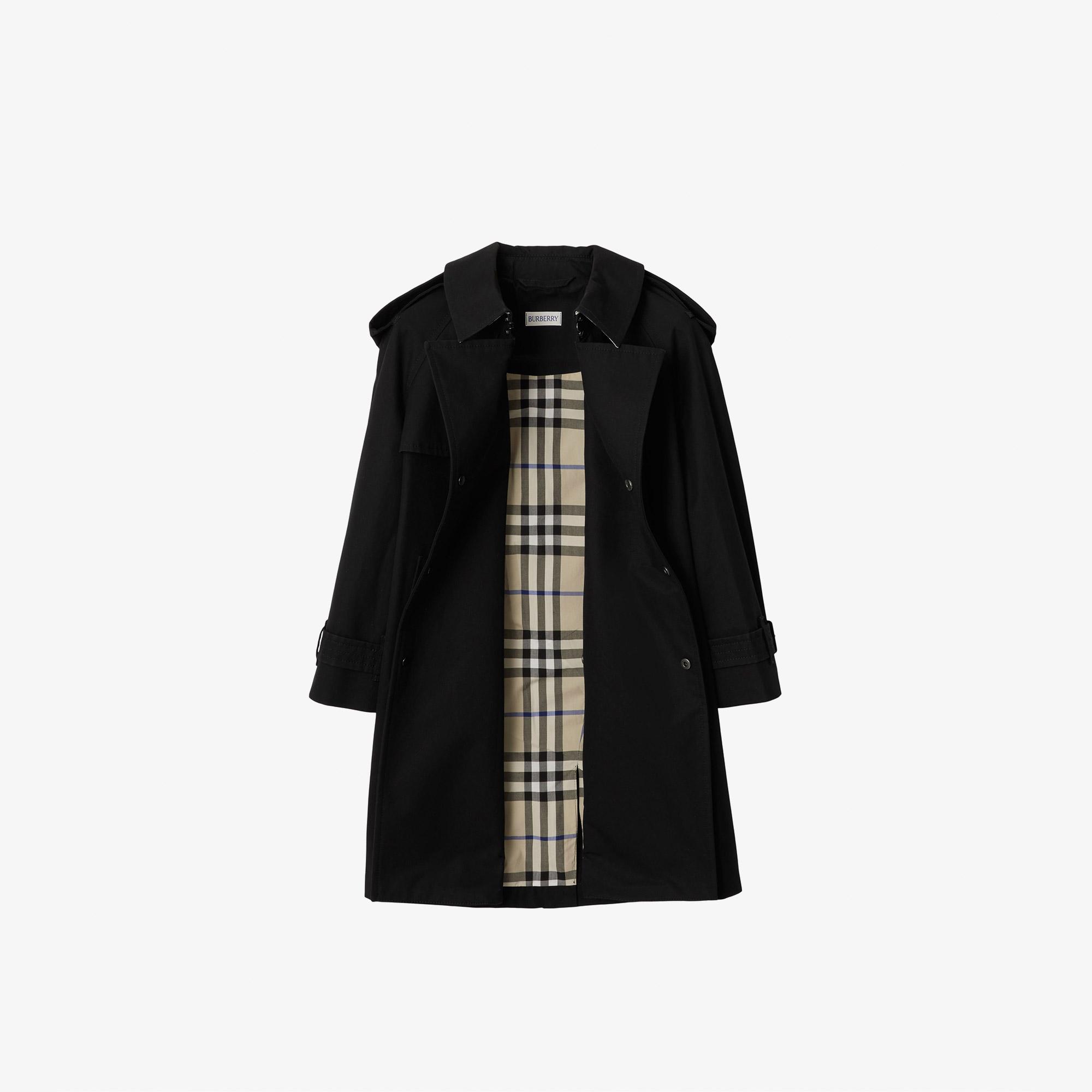 Burberry Gabardine Çocuk Siyah Trençkot