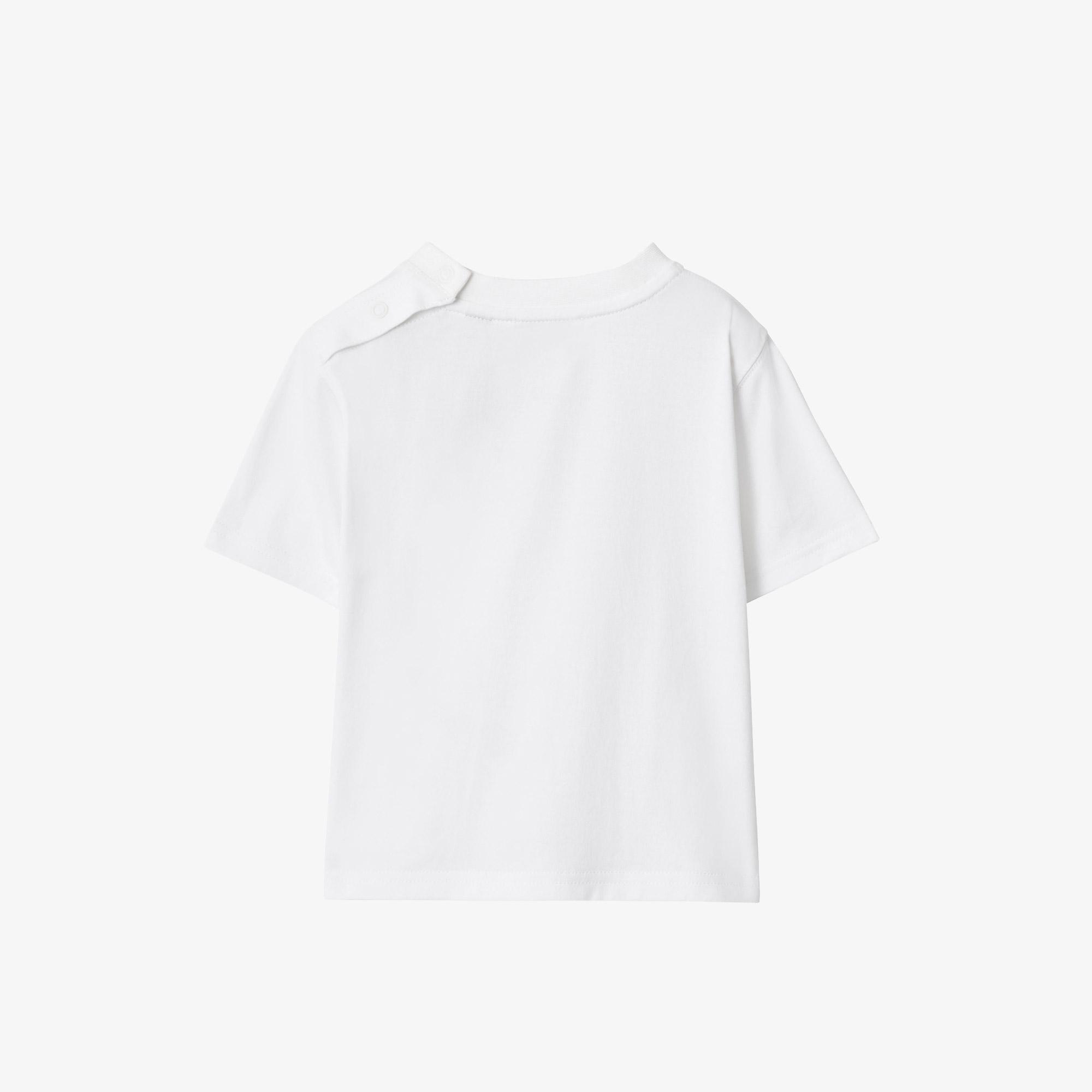 Burberry Cedar Teddy Çocuk Beyaz T-Shirt