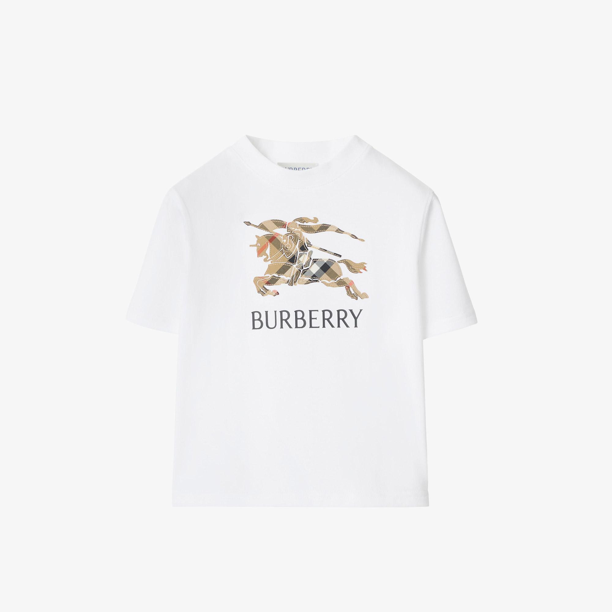 Burberry Cedar Çocuk Beyaz T-Shirt