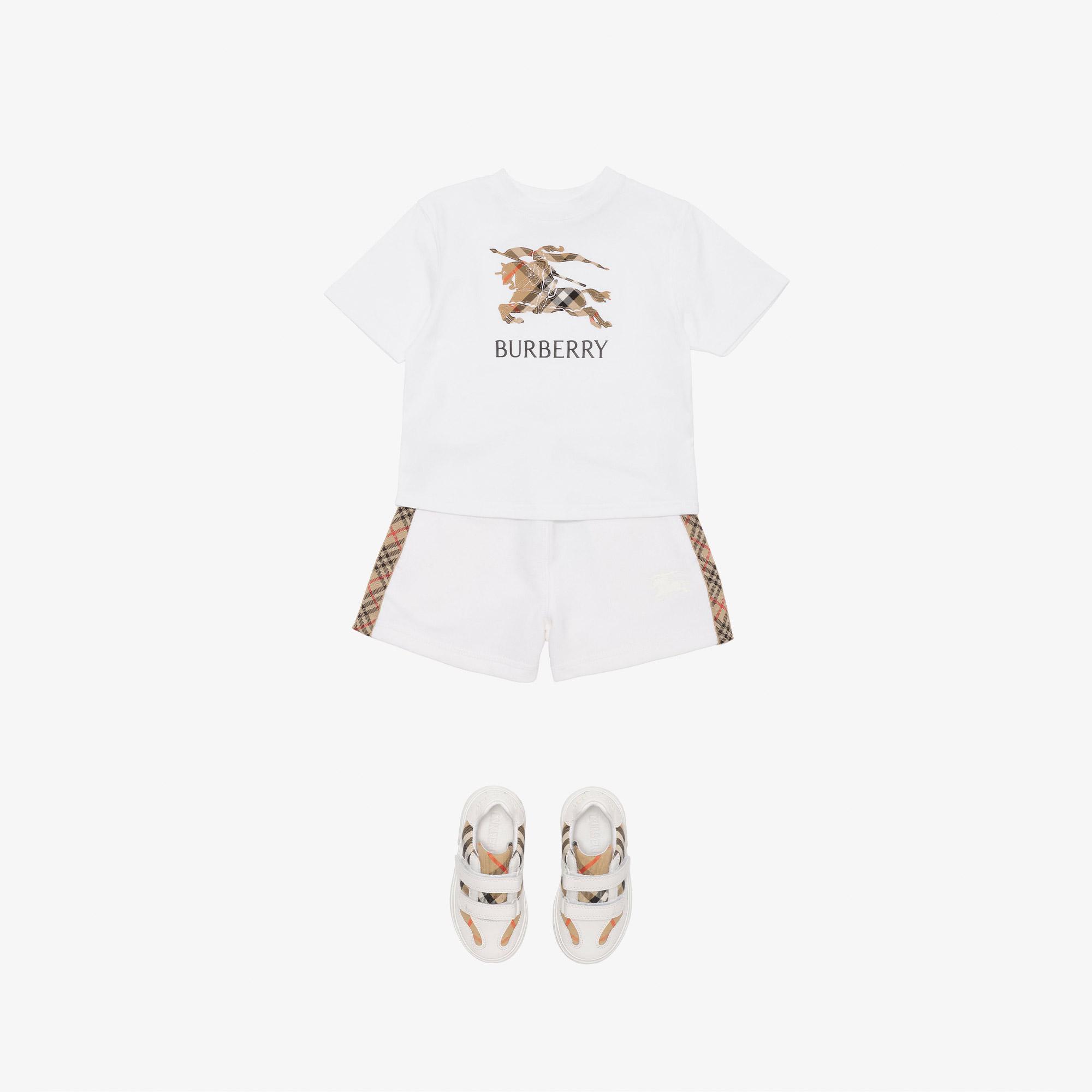 Burberry Cedar Çocuk Beyaz T-Shirt