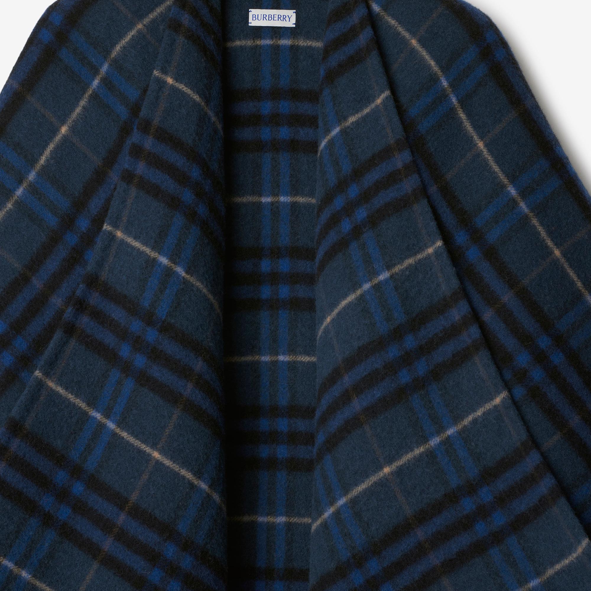 Burberry Charlotte Cape Wool Cashmere Kadın Siyah Panço