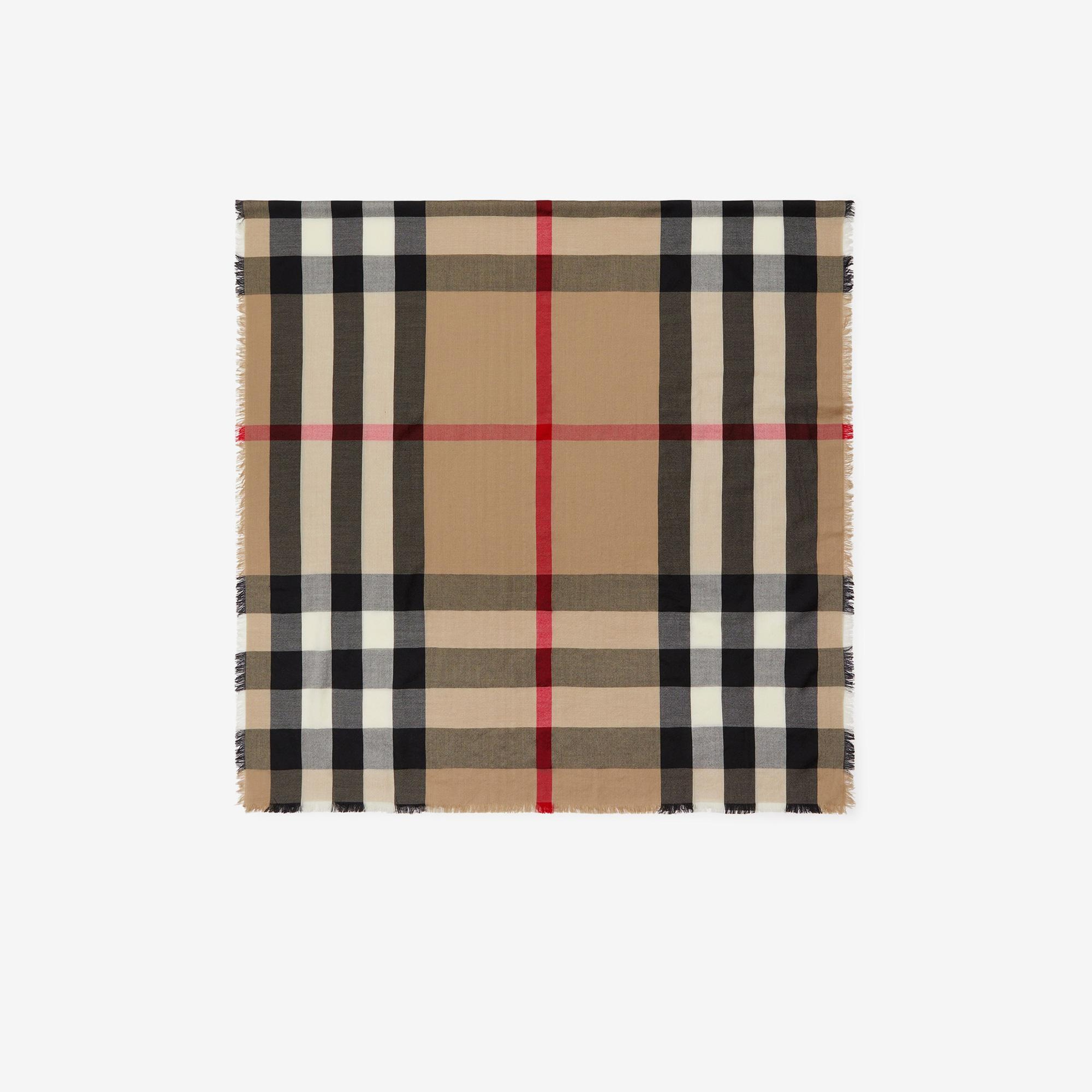 Burberry Check Kaşmir Kadın Bej Atkı