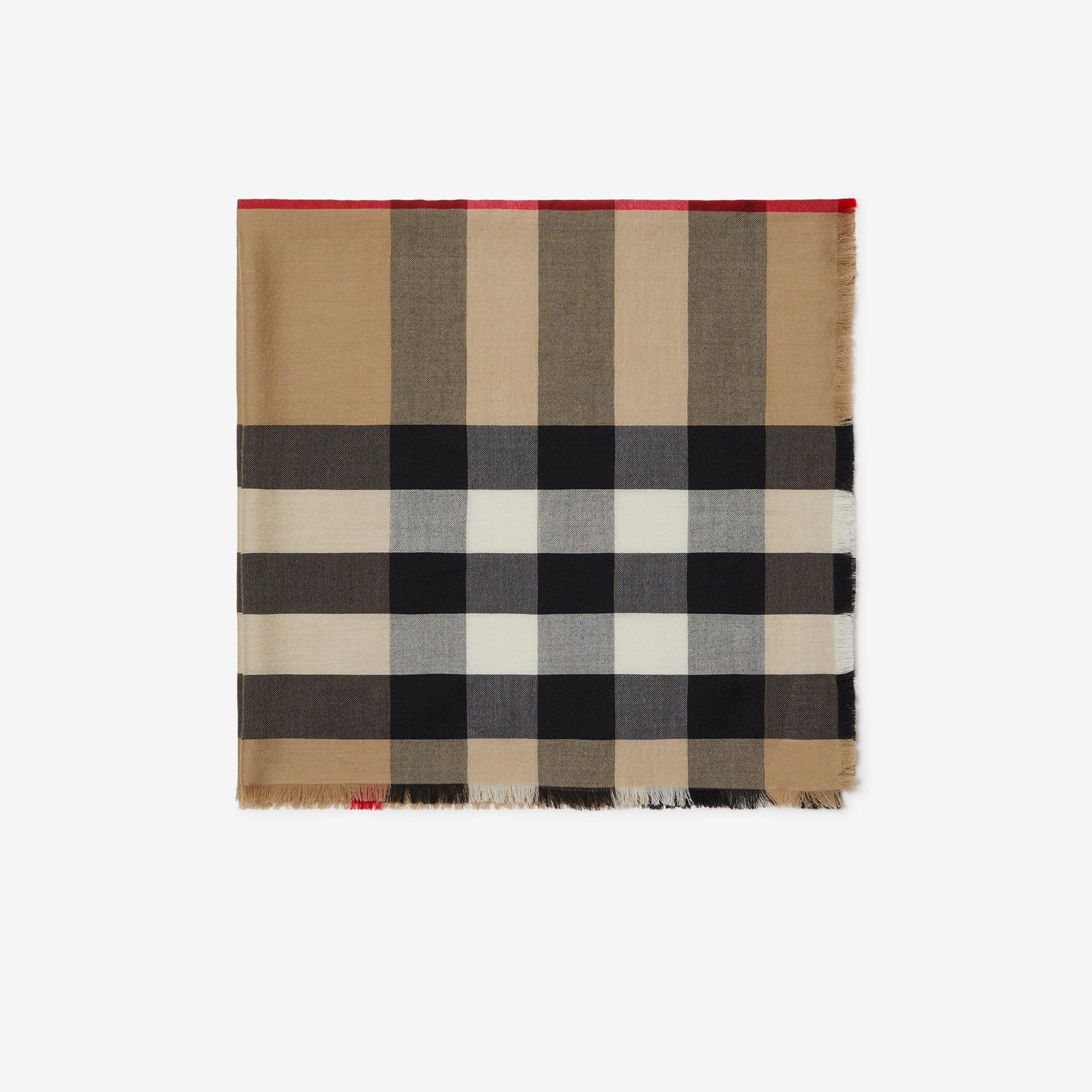 Burberry Check Kaşmir Kadın Bej Atkı