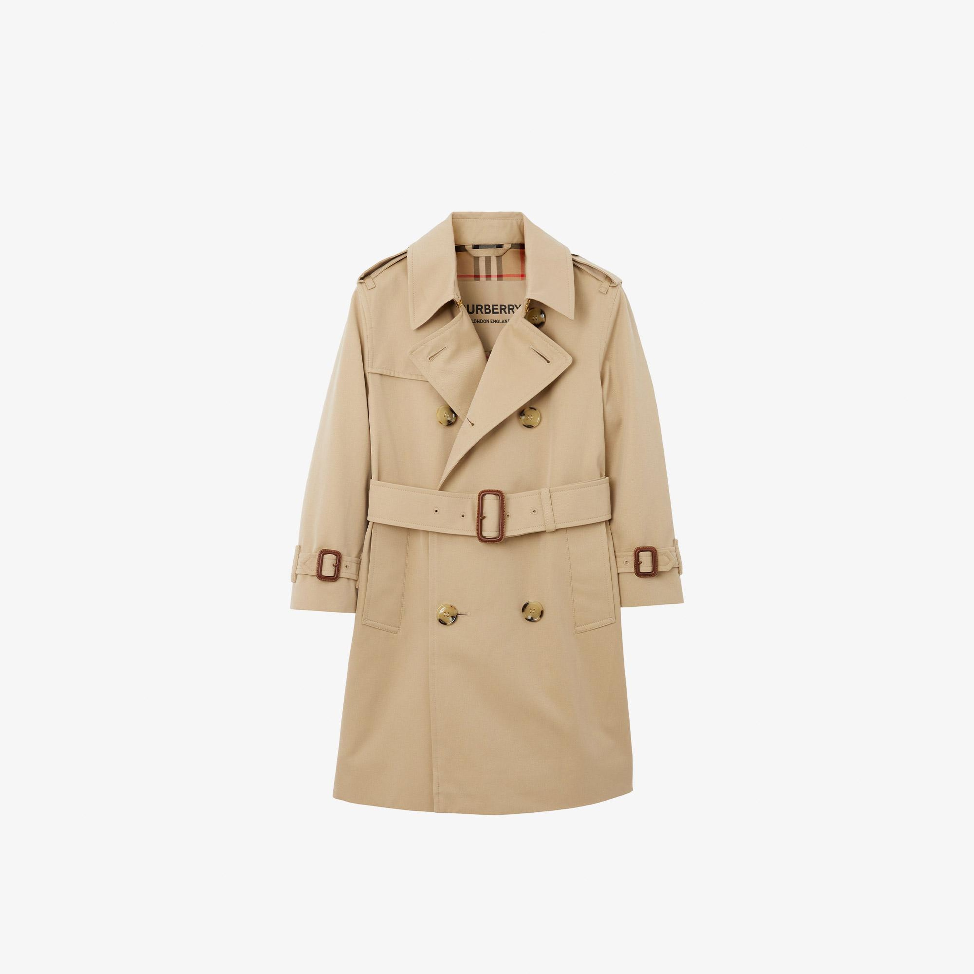 Burberry Gabardine Çocuk Bej Trençkot