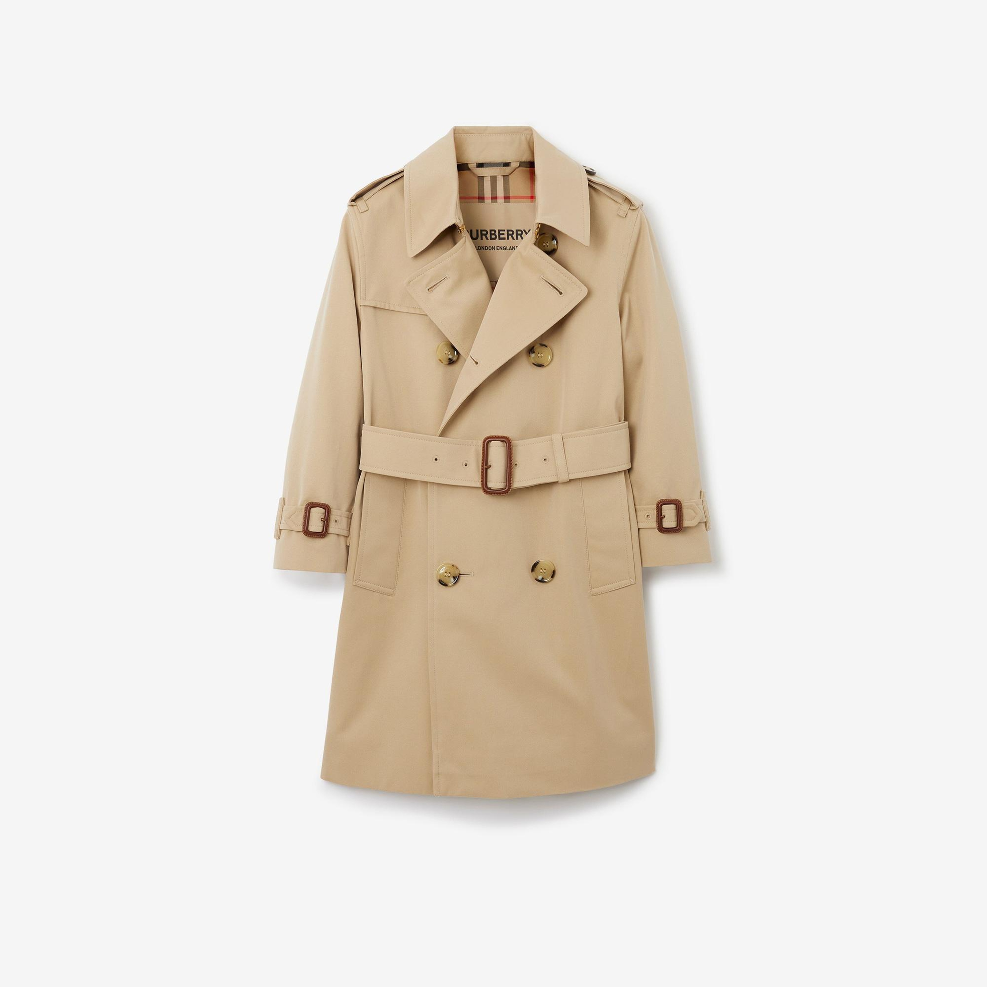 Burberry Gabardine Çocuk Bej Trençkot