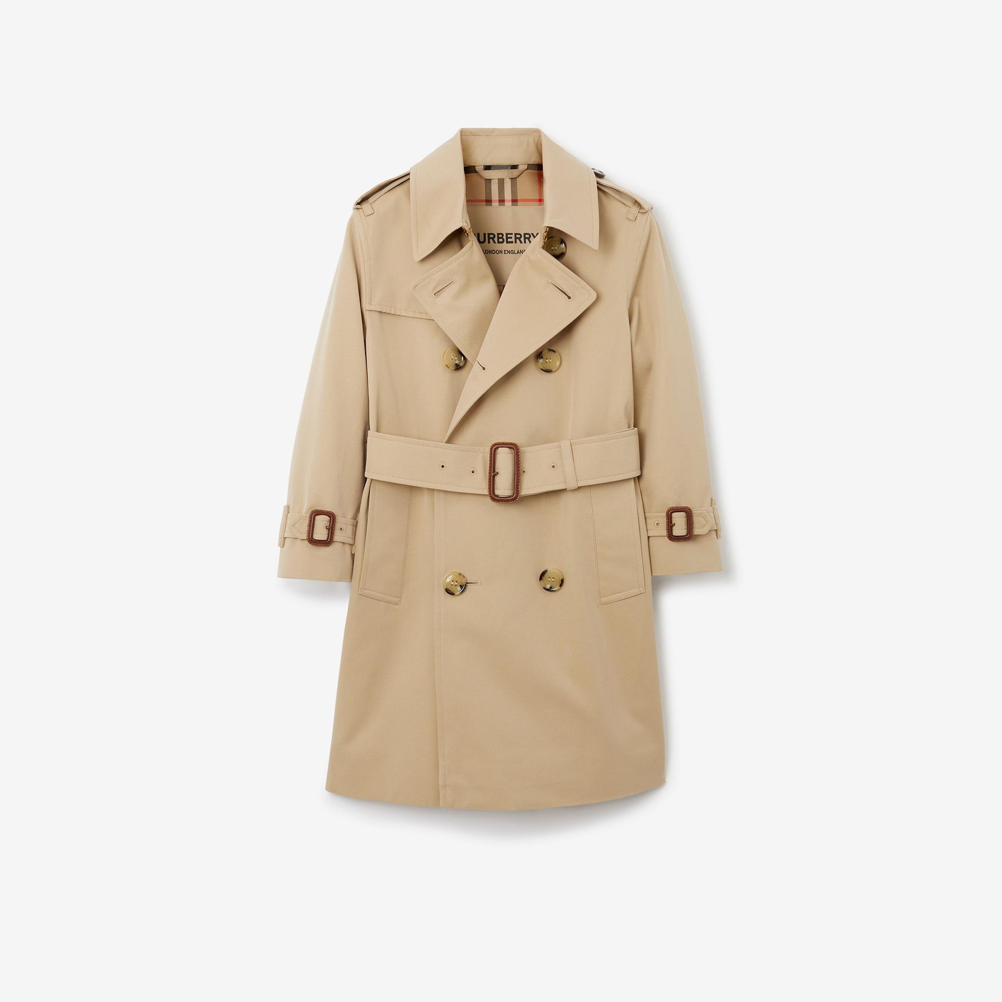 Burberry Gabardine Çocuk Bej Trençkot