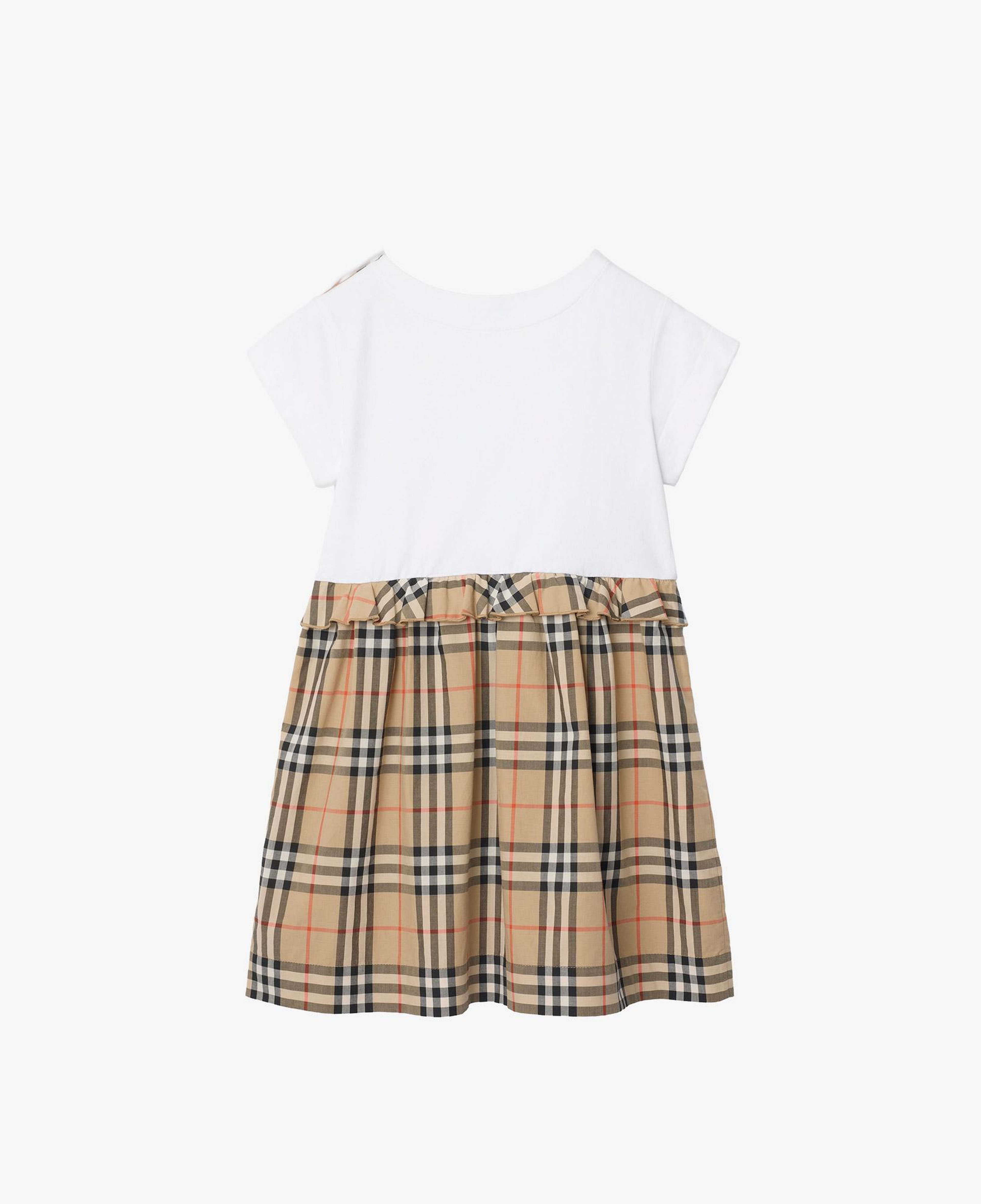 Burberry Rhonda Frıll Çocuk Beyaz Elbise