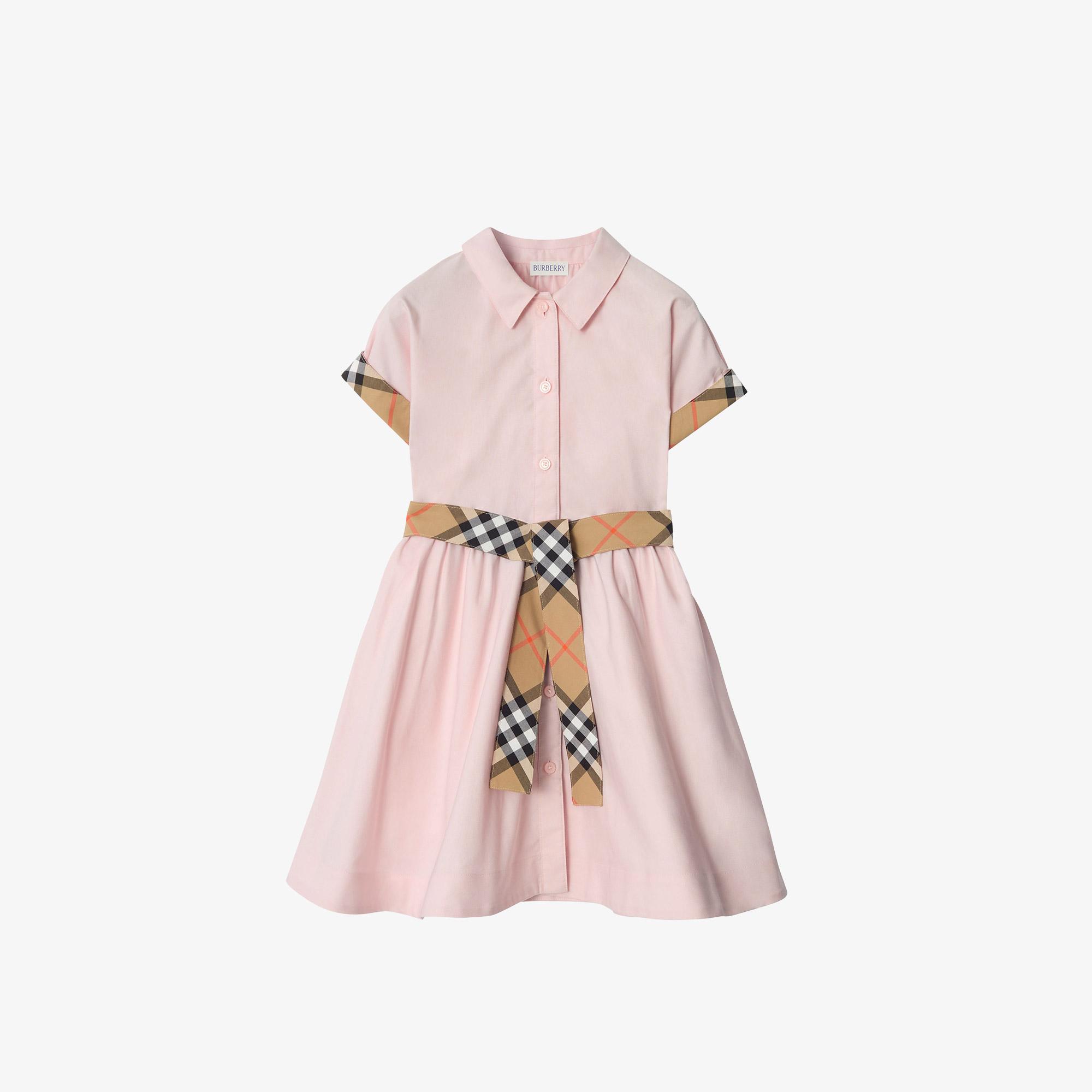 Burberry Juılıet Check Çocuk Pembe Elbise