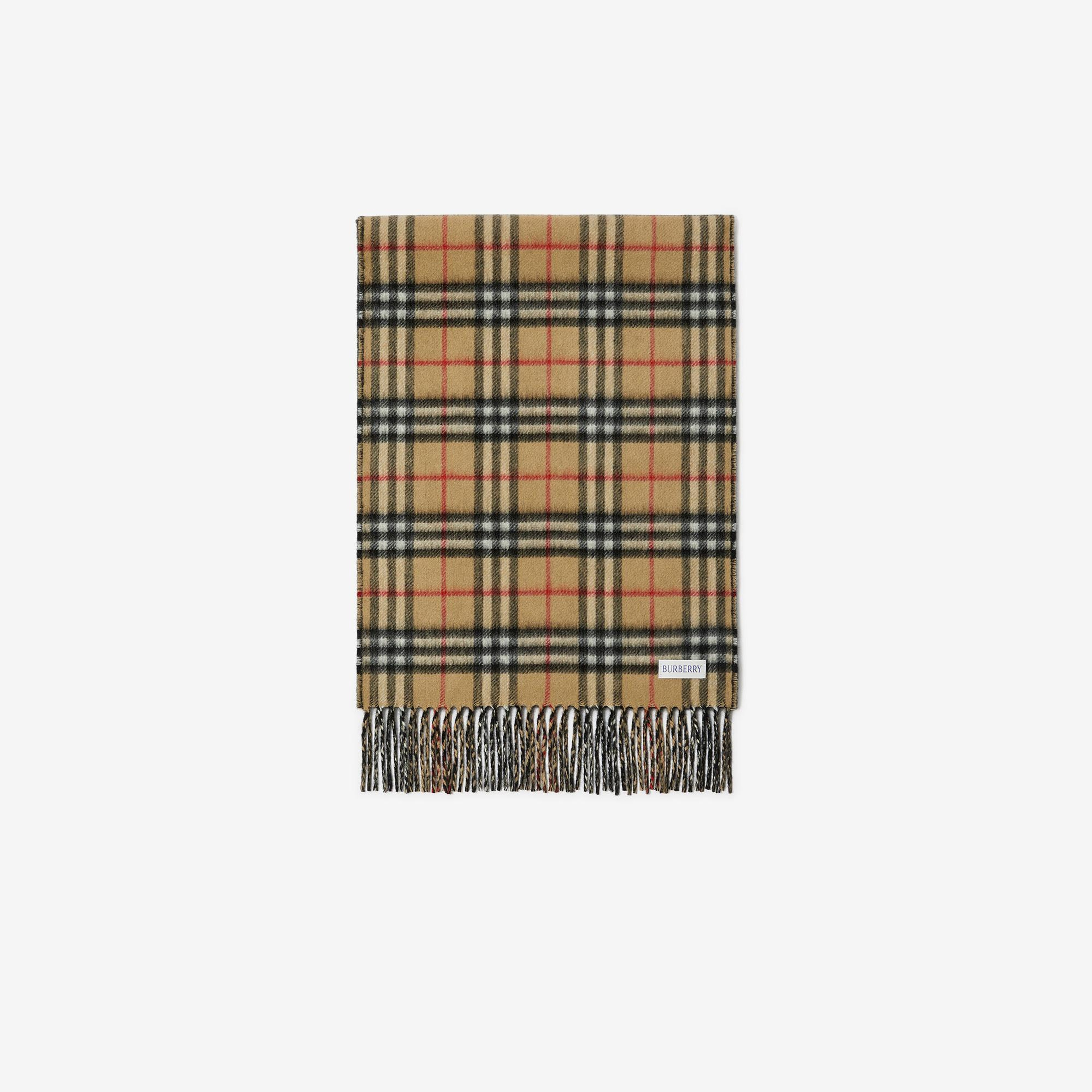 Burberry Reversible Check Kaşmir Kadın Bej Atkı