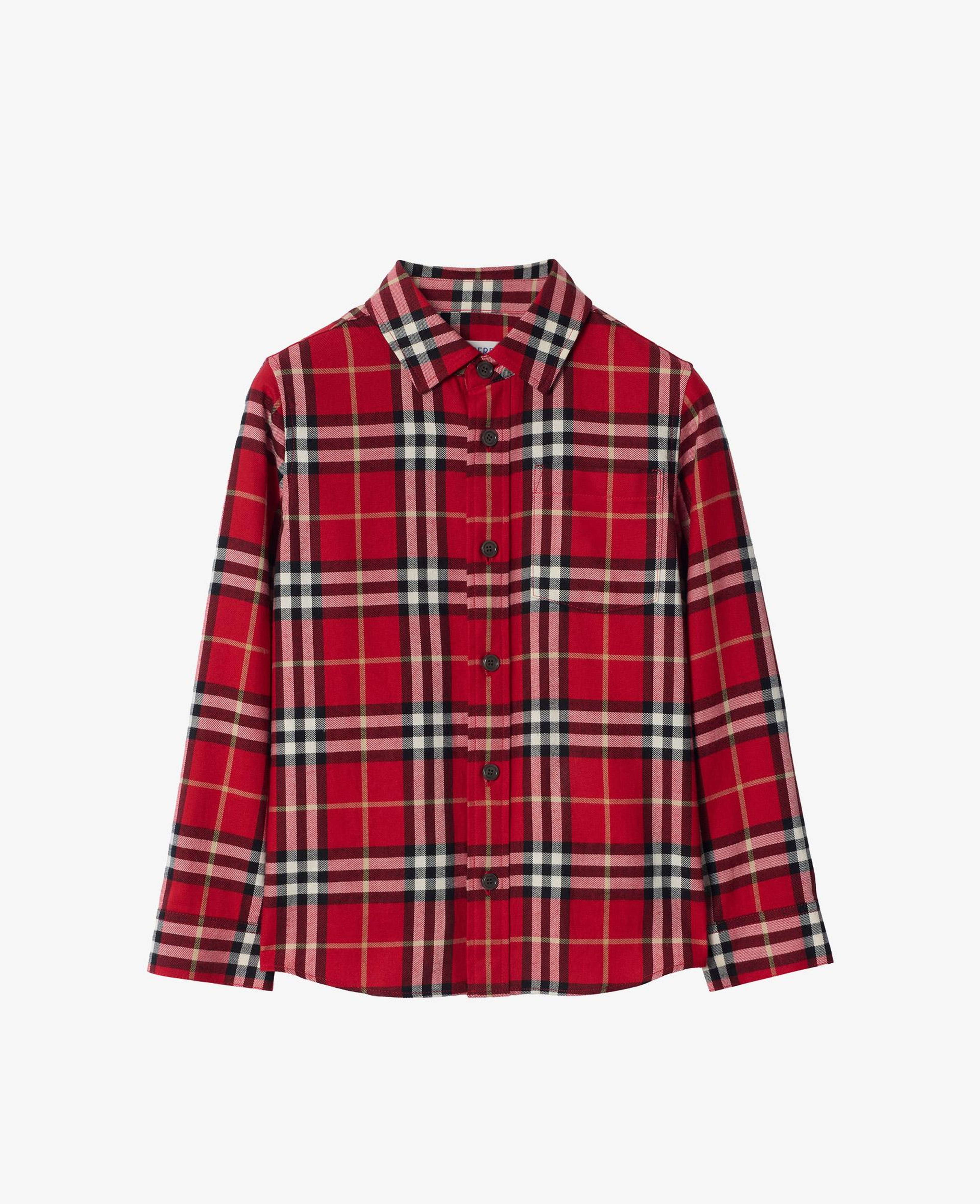 Burberry Owen Check Çocuk Kırmızı Gömlek