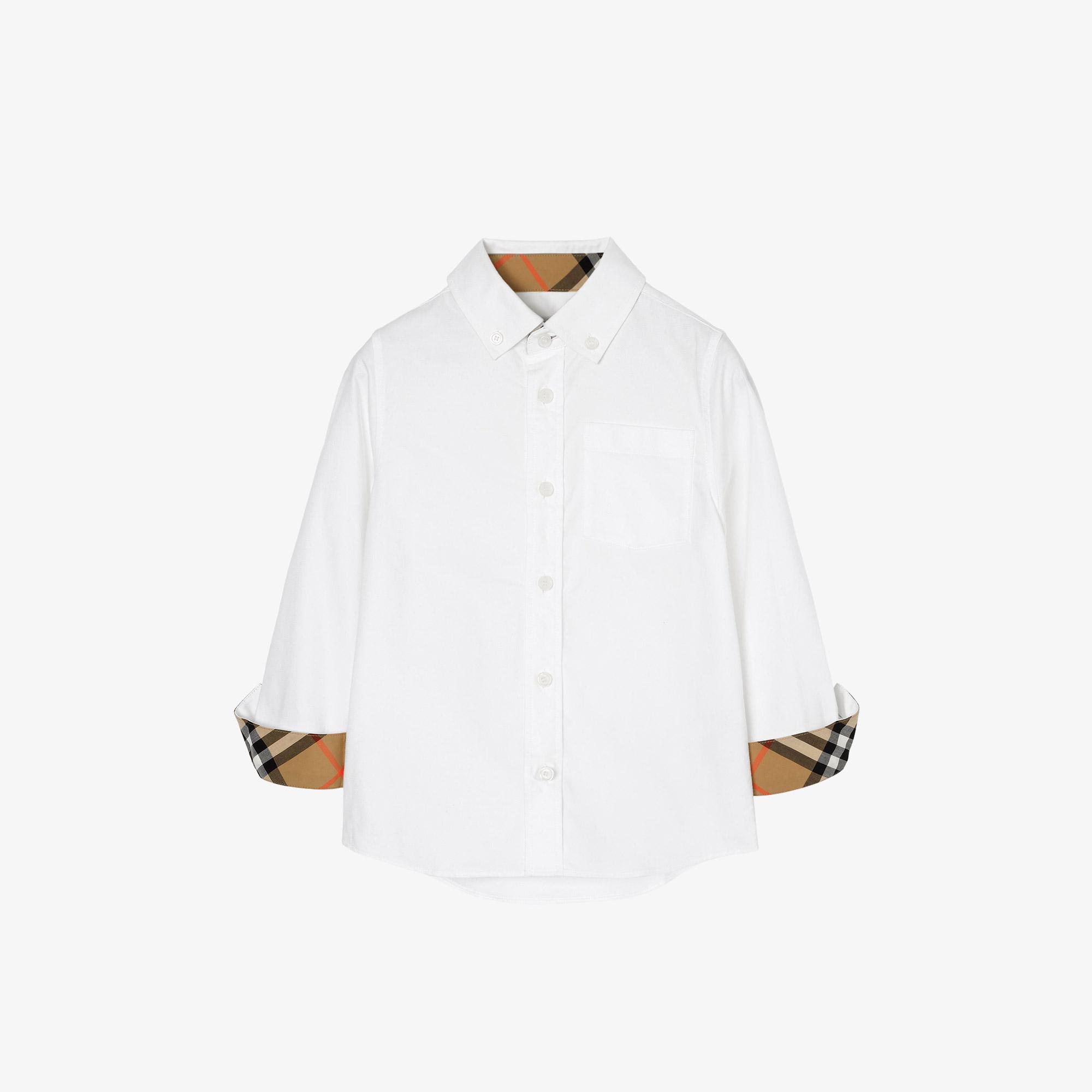Burberry Owen Check Çocuk Beyaz Gömlek