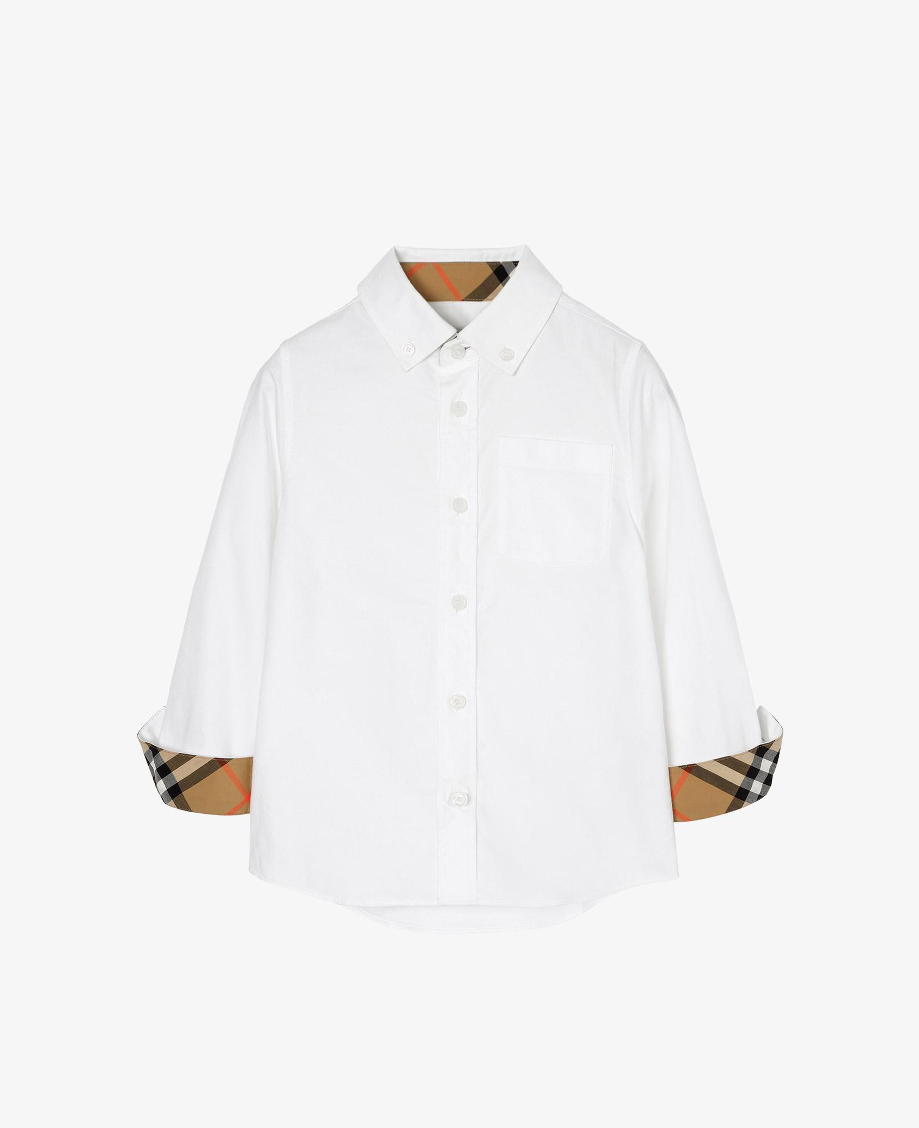 Burberry Owen Check Çocuk Beyaz Gömlek