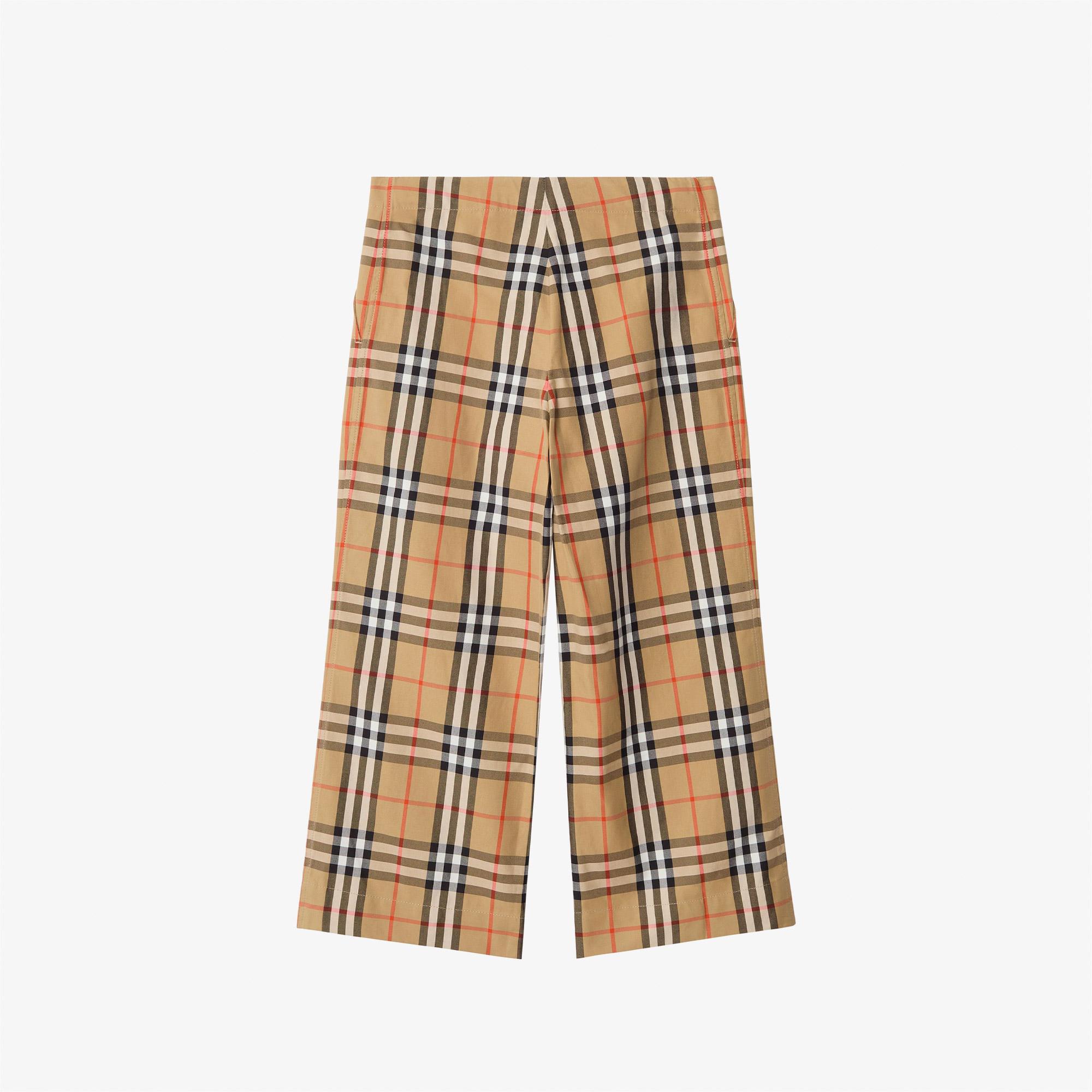 Burberry Orla Check Çocuk Bej Pantolon