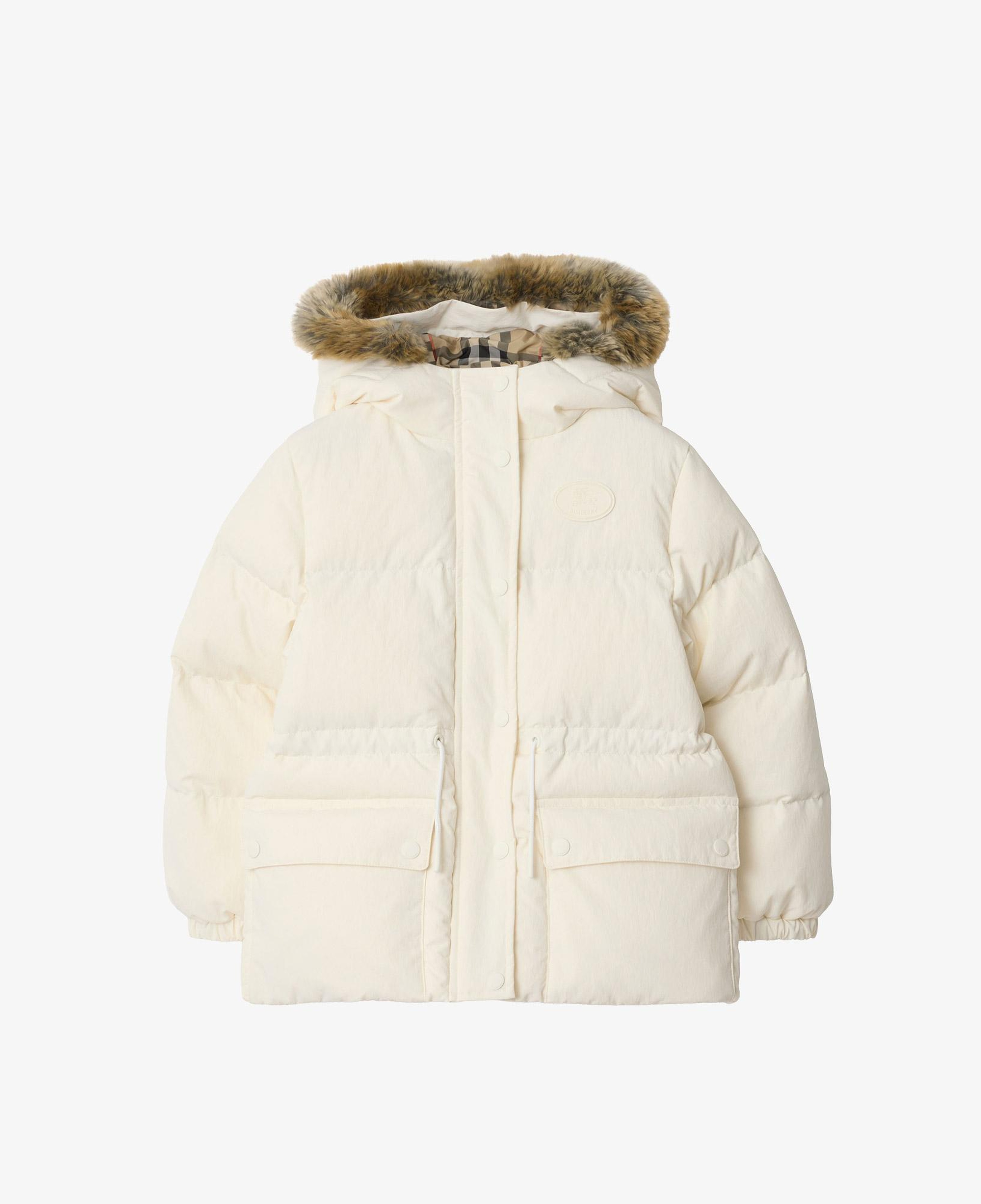 Burberry Flora Çocuk Beyaz Mont