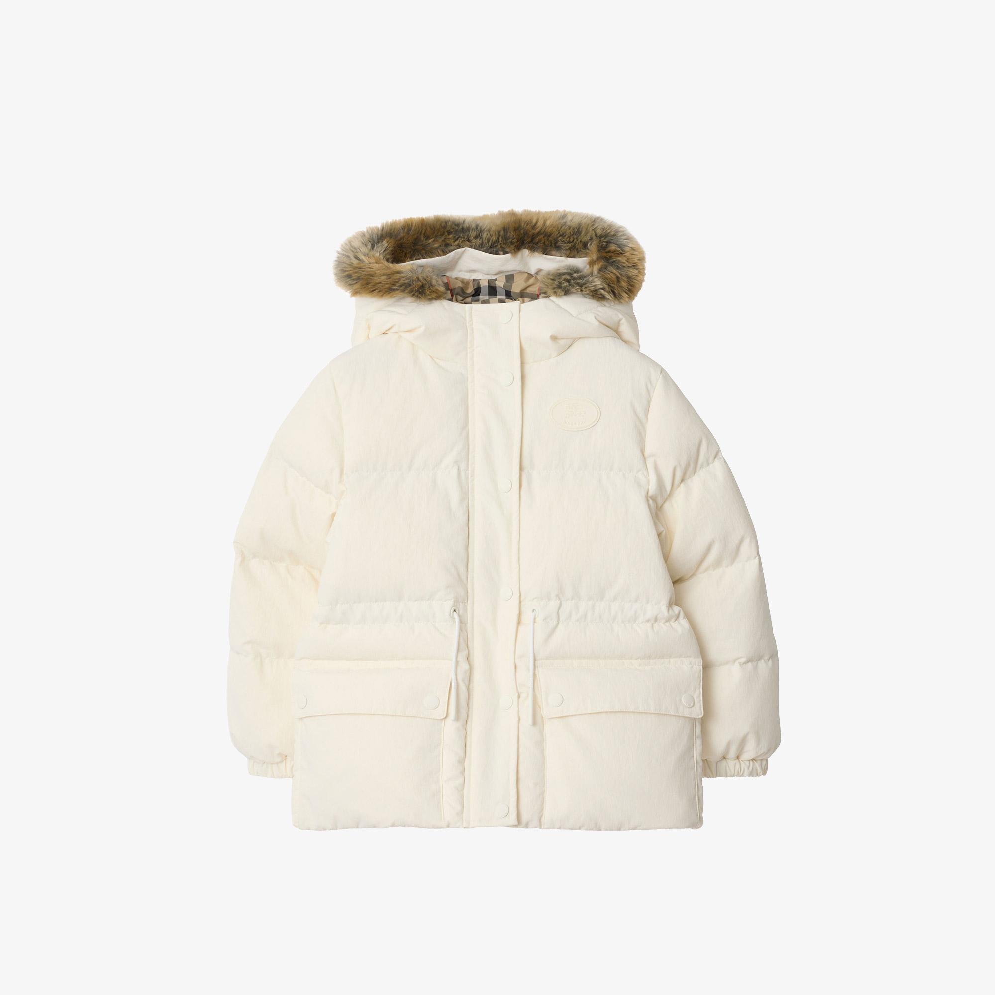 Burberry Flora Çocuk Beyaz Mont