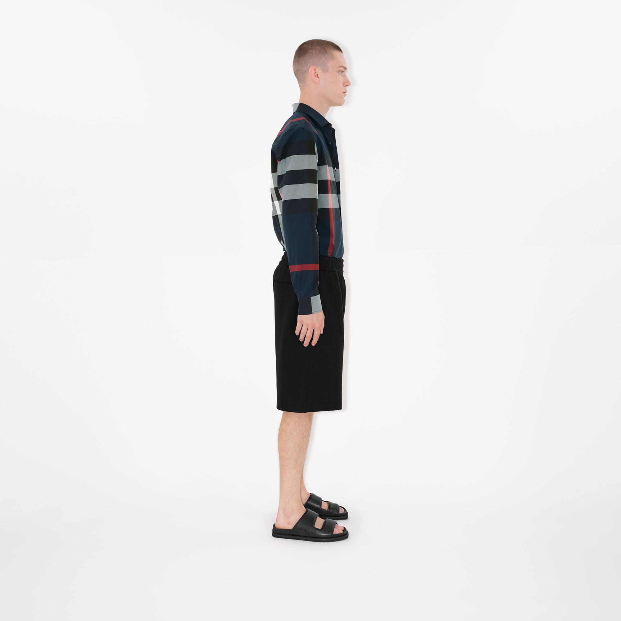 Burberry Check Pamuklu Erkek Lacivert Gömlek