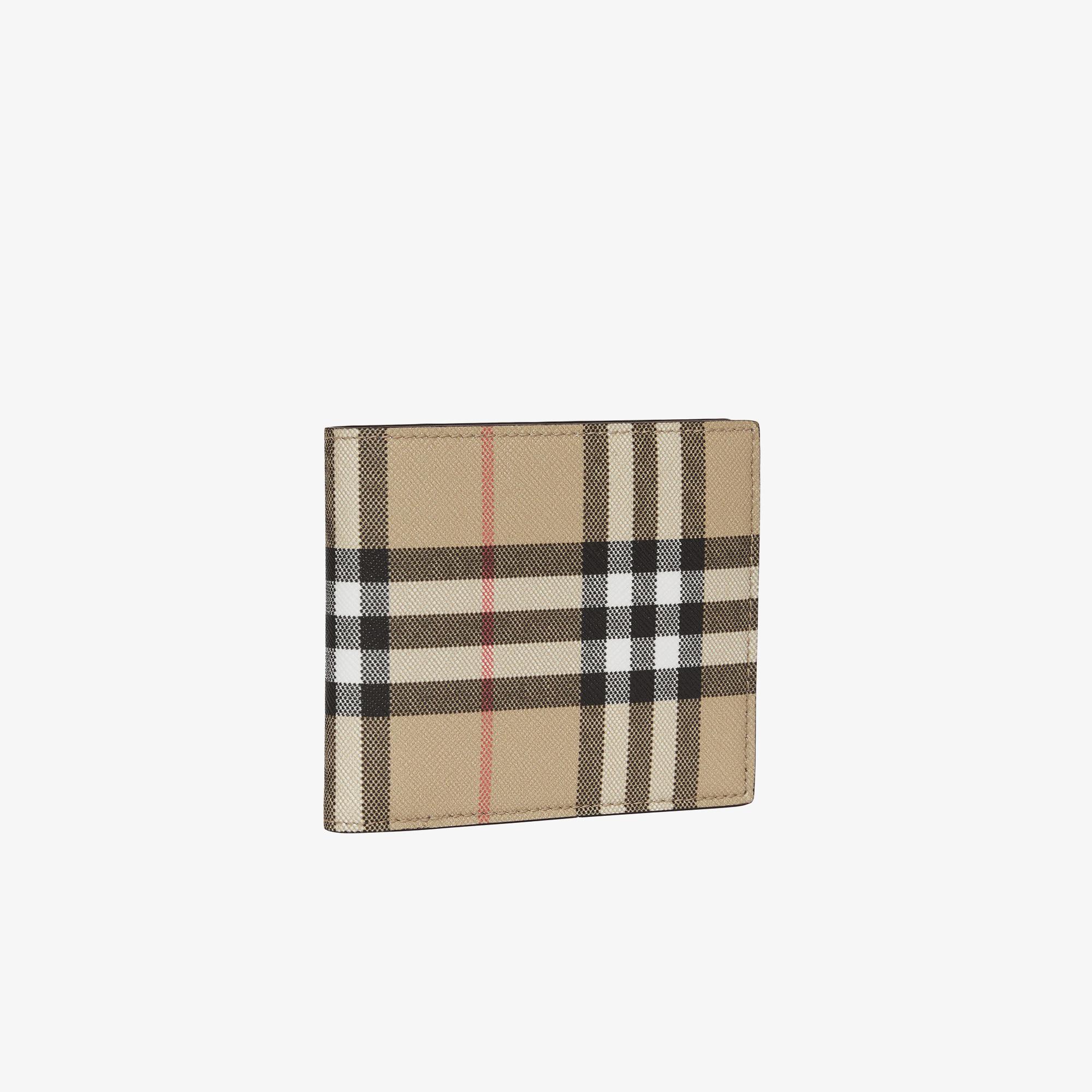 Burberry Reg Bill8 And Leather Bifold Erkek Bej Cüzdan