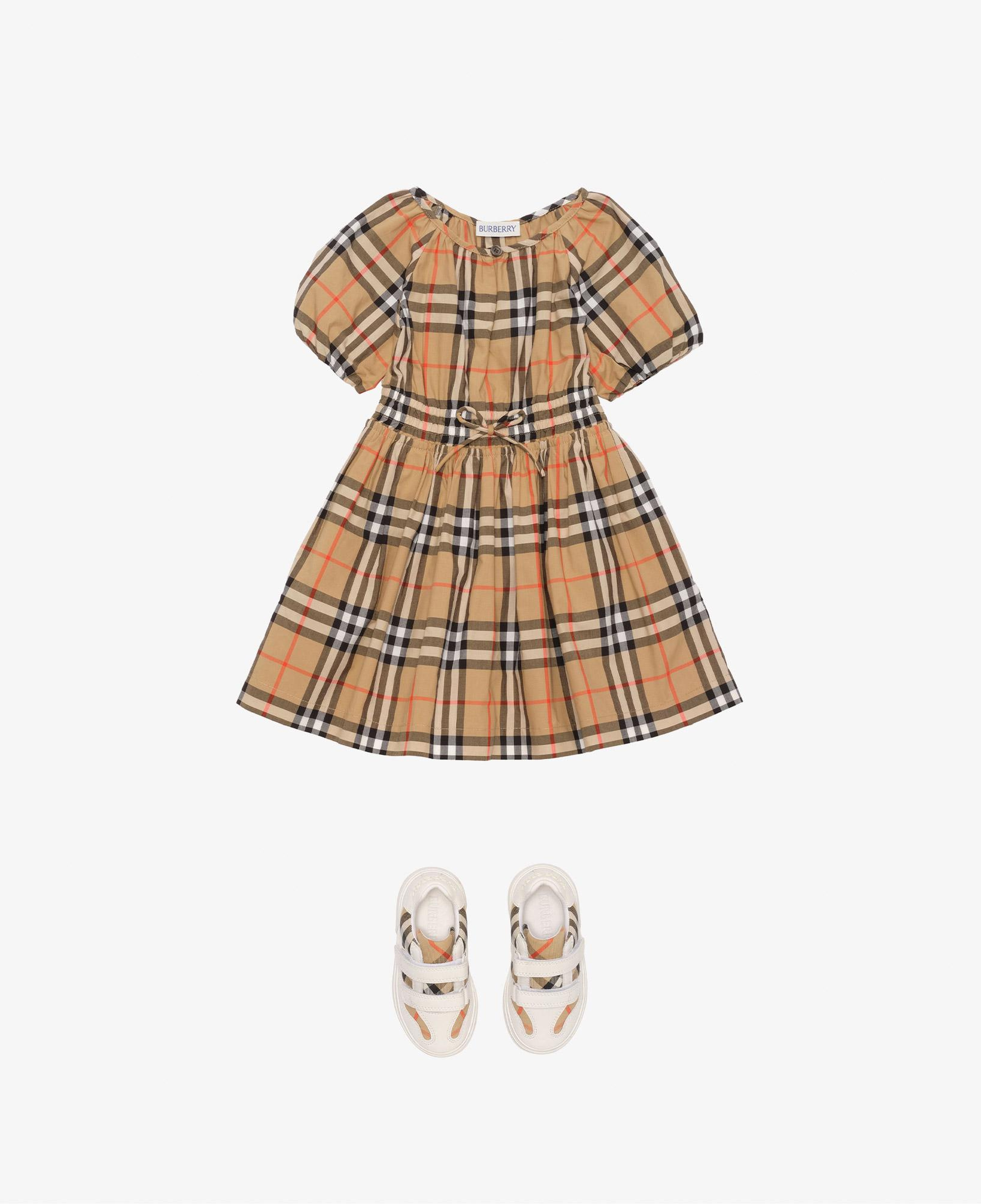 Burberry Rumı Check Çocuk Bej Elbise