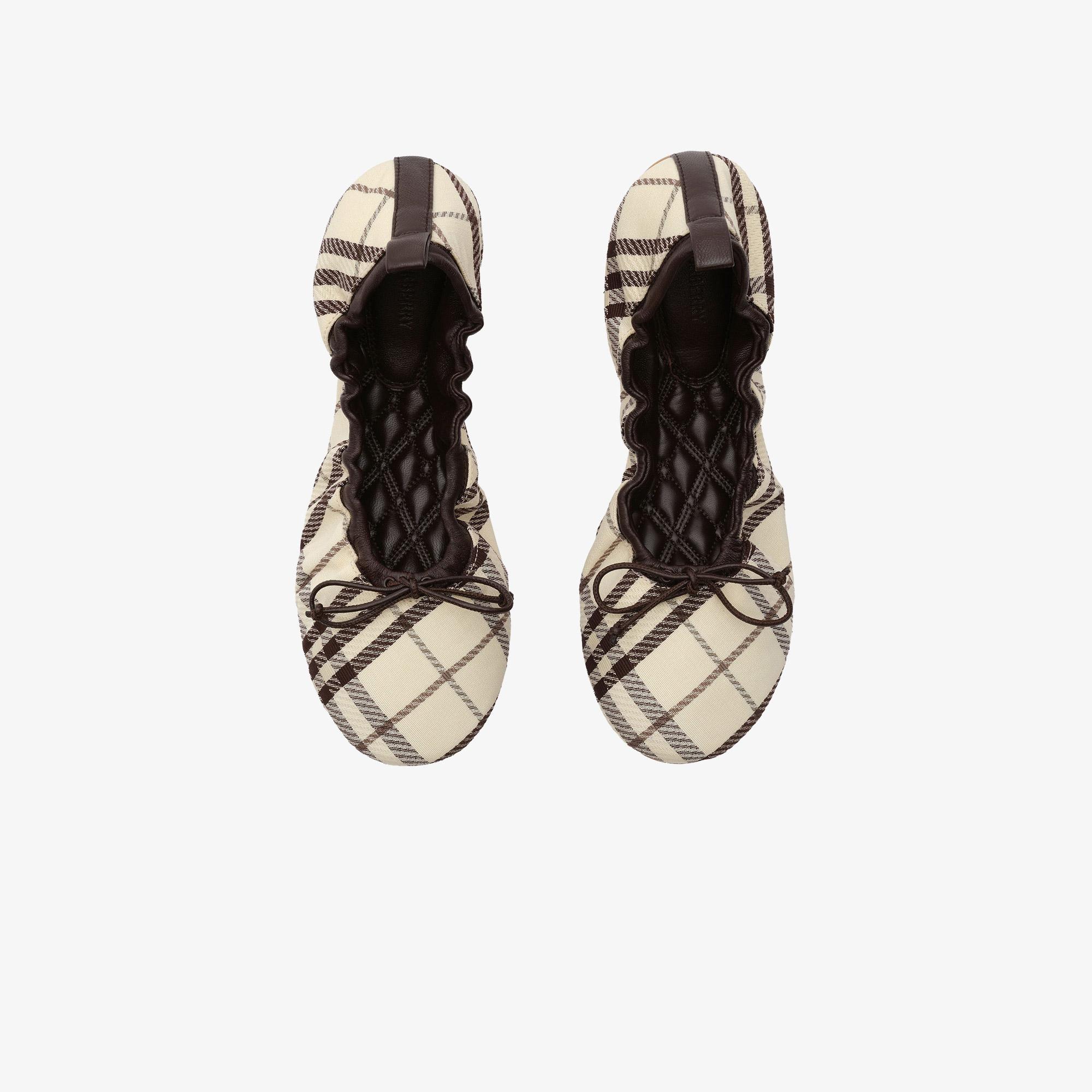 Burberry Fawn Check Kadın Bej Babet